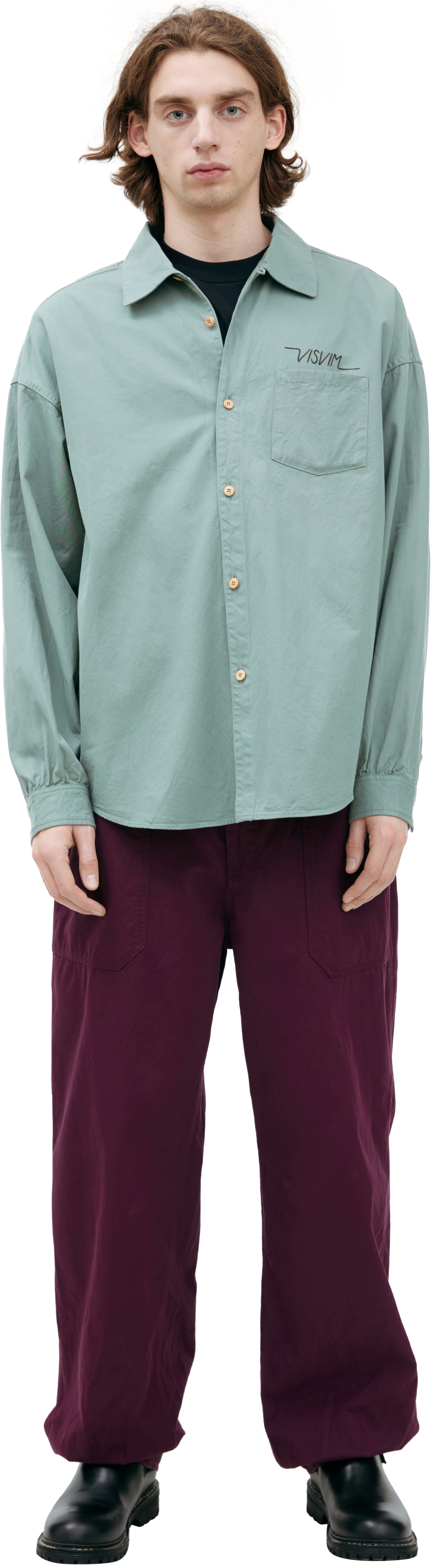 visvim Рубашка с вышитым логотипом