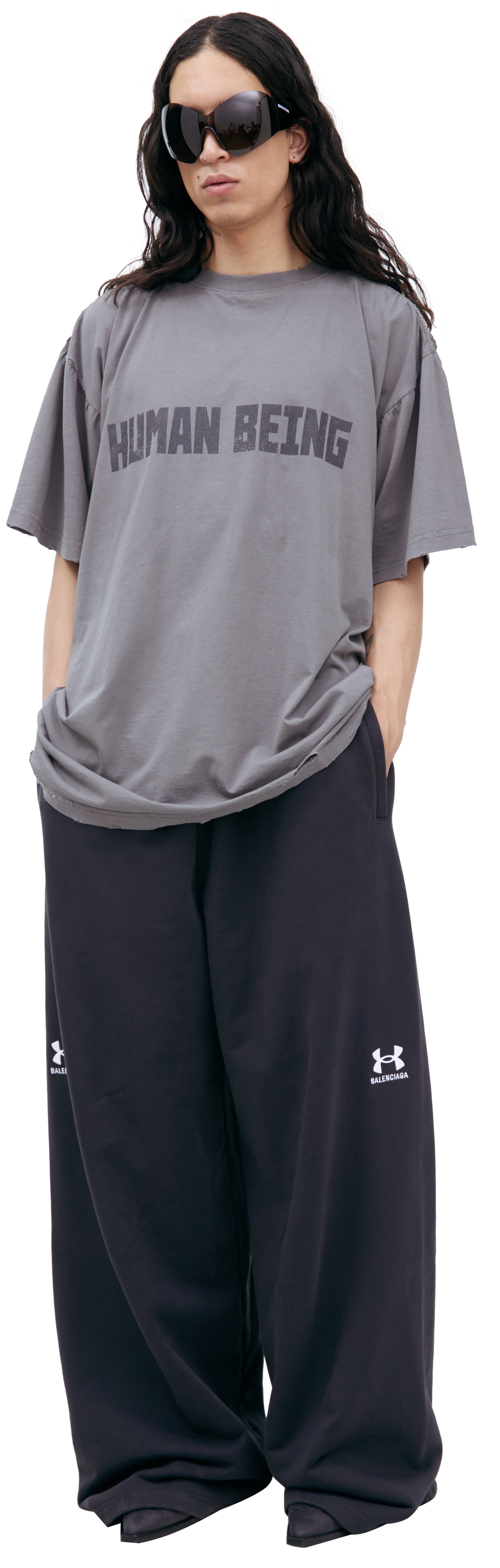 Balenciaga Футболка с принтом \'human being\'