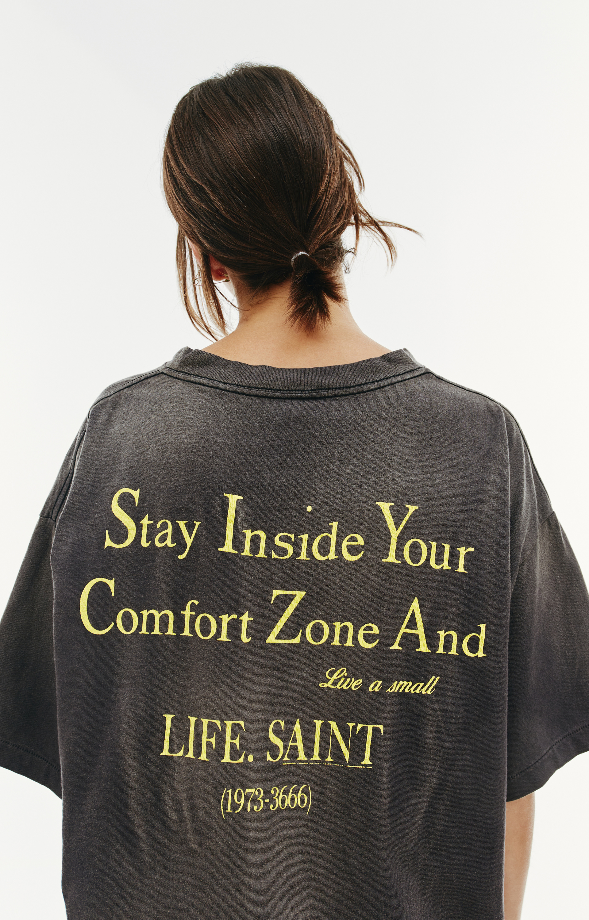 Saint Michael Футболка с принтом Never be alone