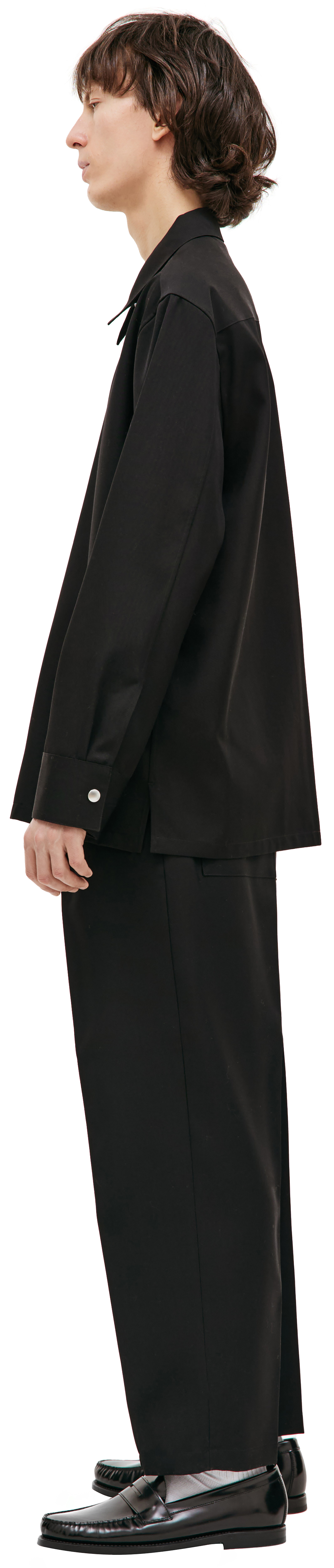 Jil Sander Шерстяная рубашка на молнии