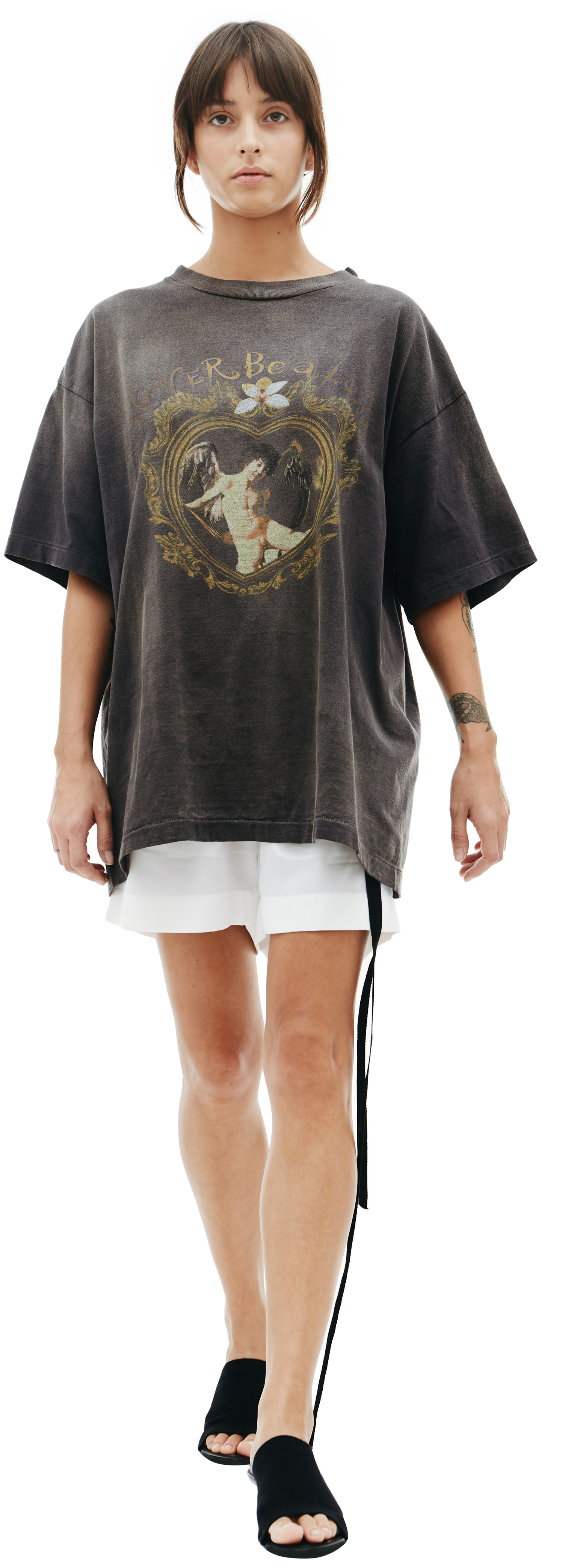 Saint Michael Футболка с принтом Never be alone