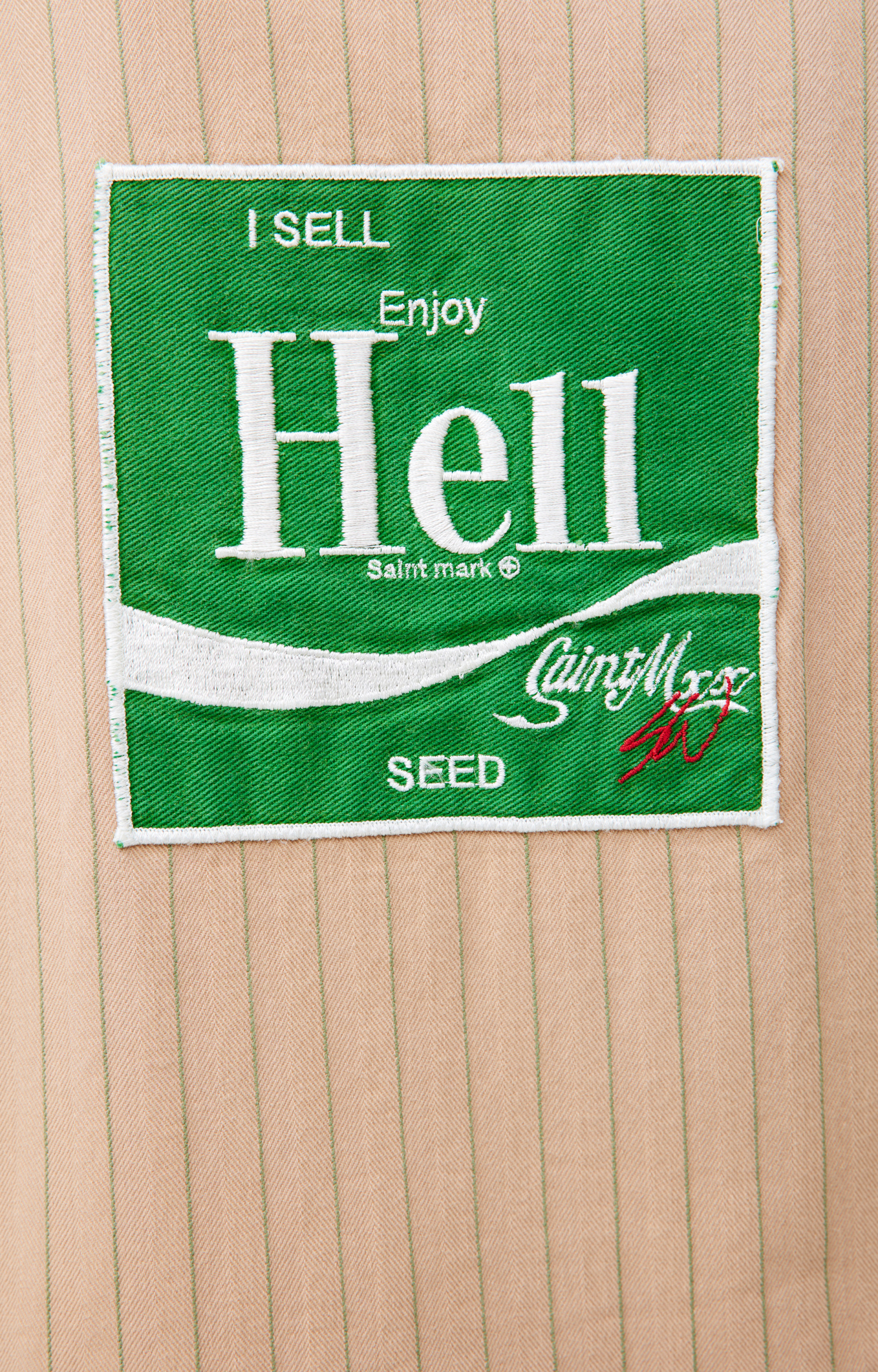 Saint Mxxxxxx Бежевая куртка \'HELL\'