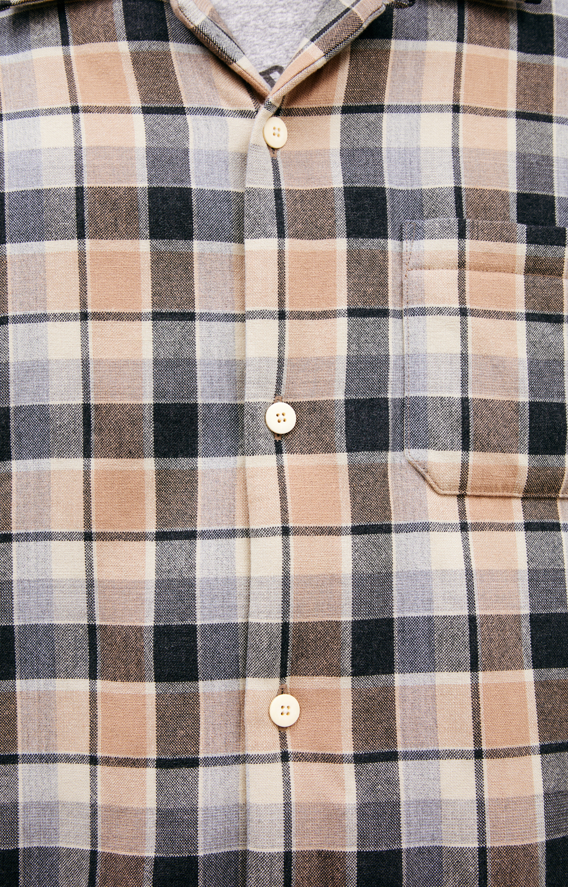 visvim Бежевая куртка в клетку