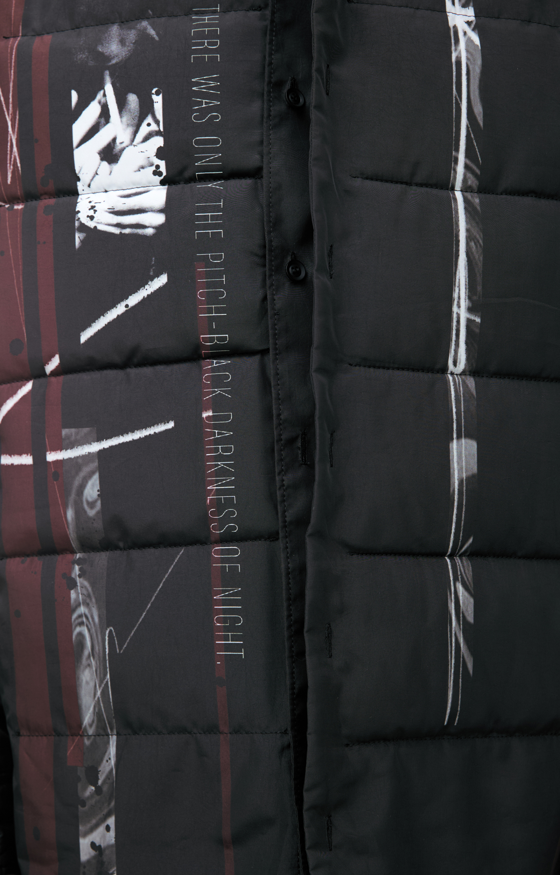 Yohji Yamamoto Стеганая куртка с принтом