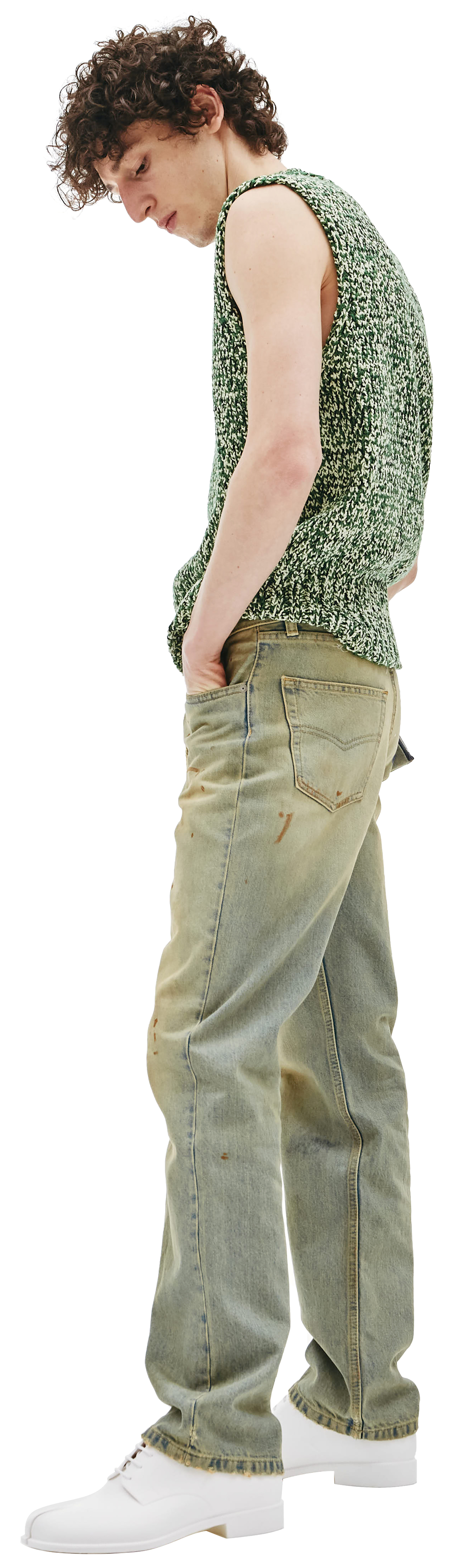 Maison Margiela Вязаный жилет с V-вырезом