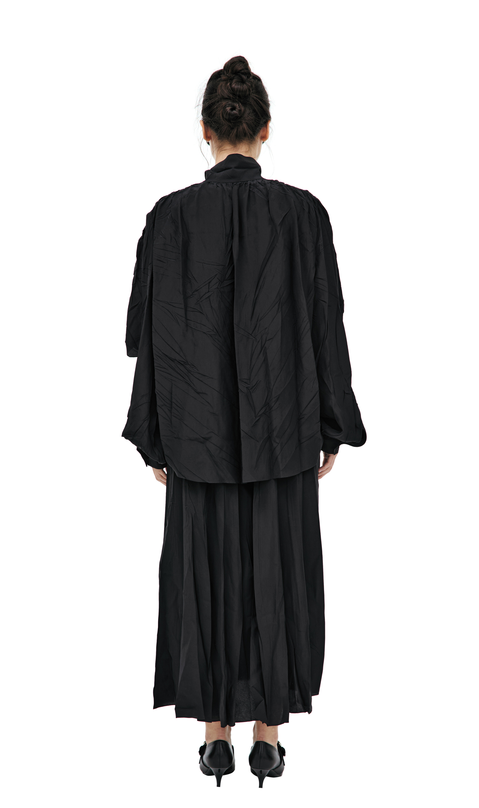 Balenciaga Шелковое платье с бантом