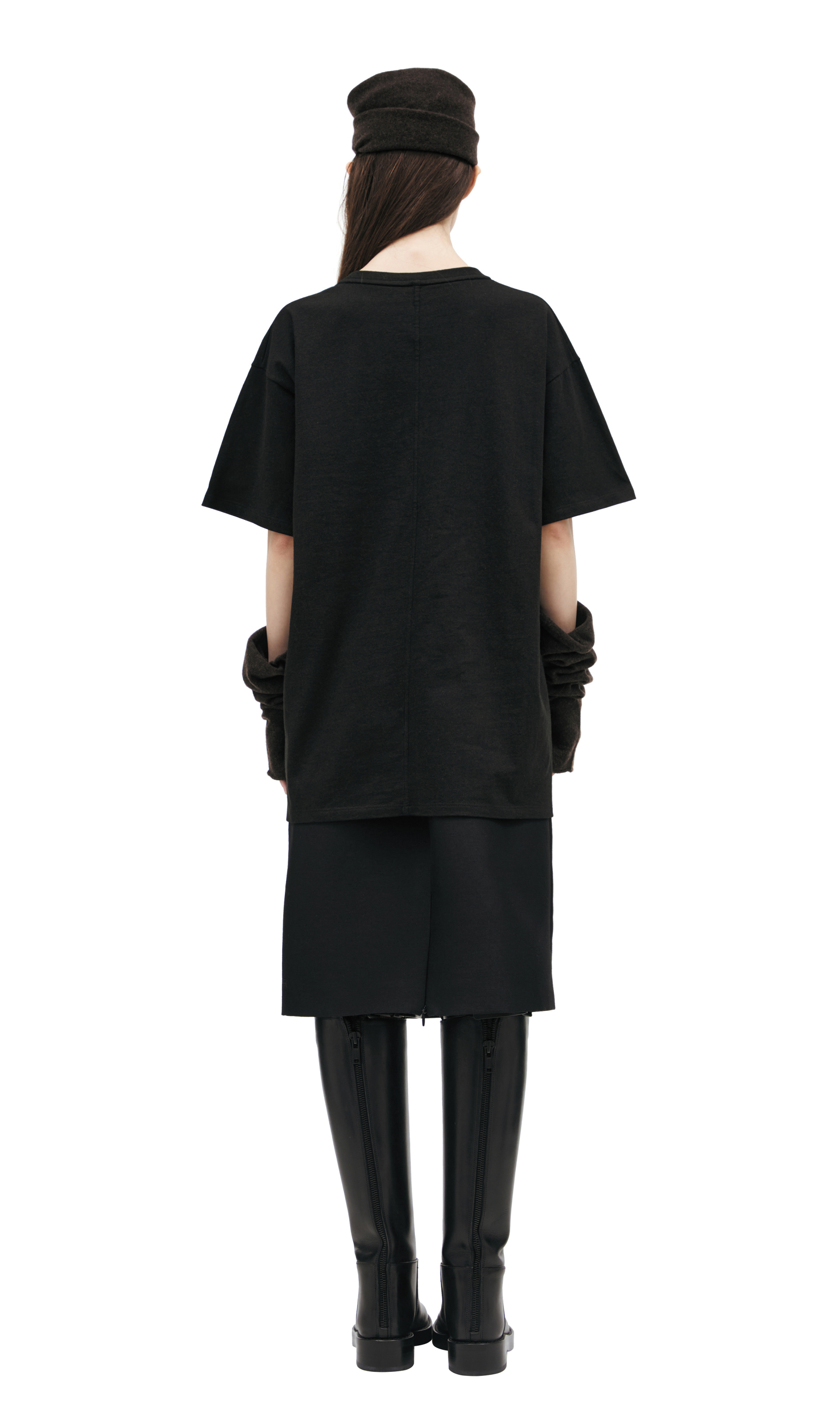 The Row Футболка-6900-K603/BLACK полоса сзади.черная