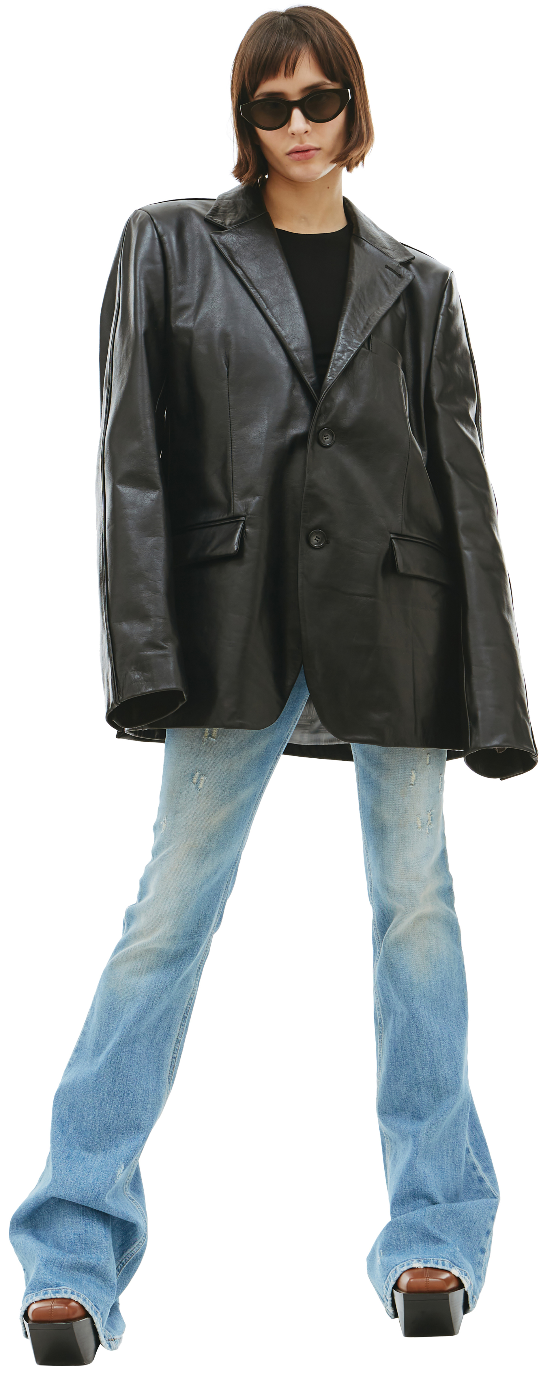 VTMNTS Оверсайз пиджак из кожи