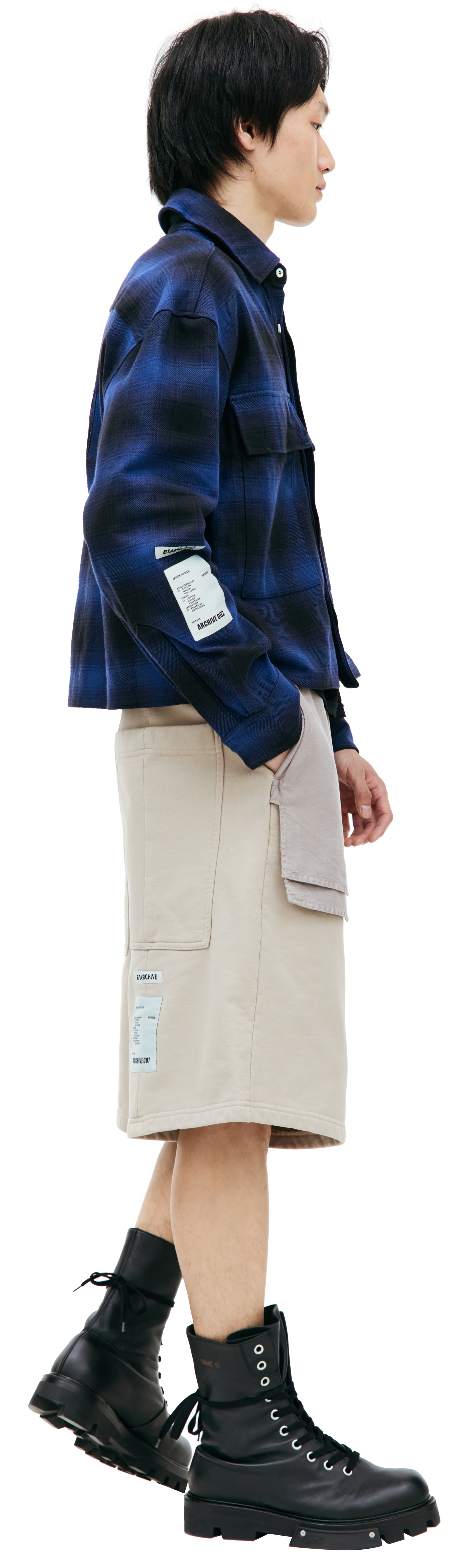 B1ARCHIVE Клетчатая рубашка с логотипом