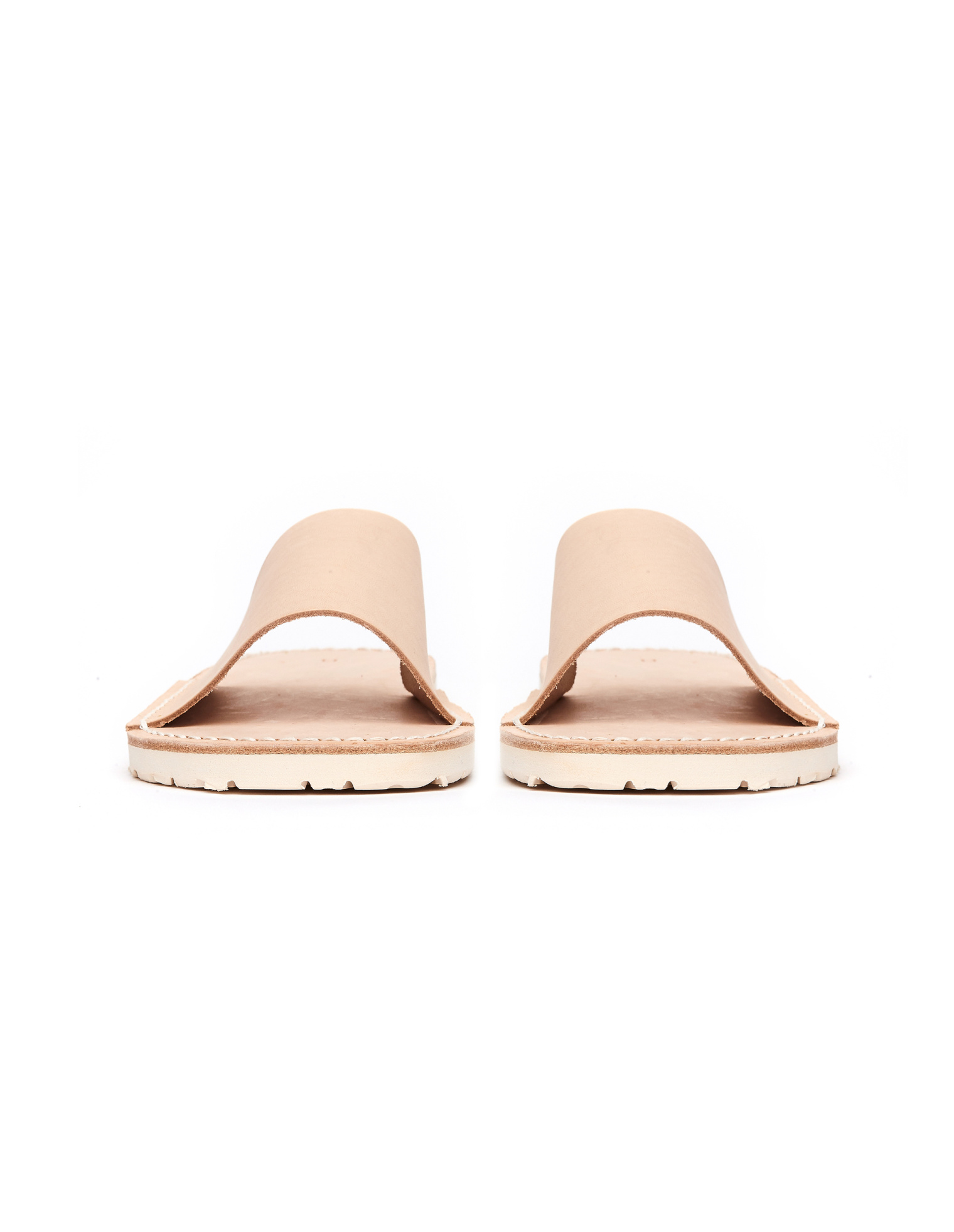 Hender Scheme Тапки Atelier из бежевой кожи