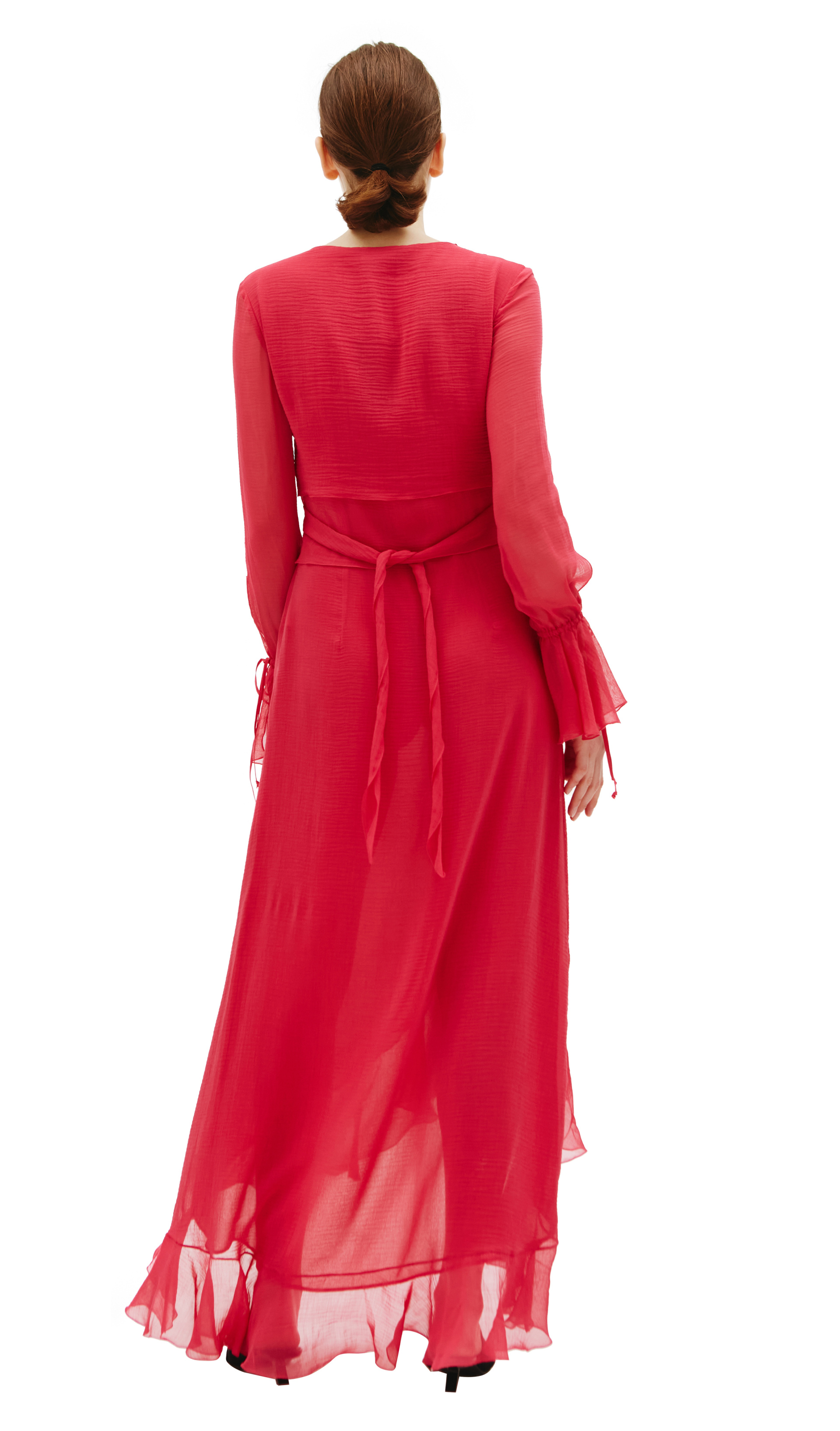 Blumarine Платье макси с оборками