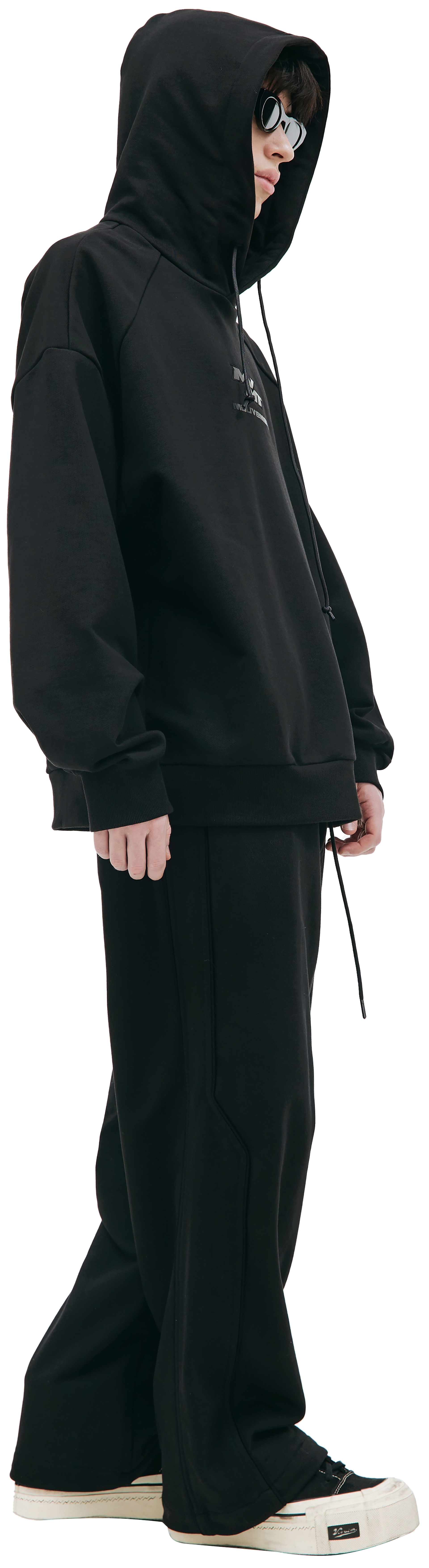 Juun.J Черное худи с принтом