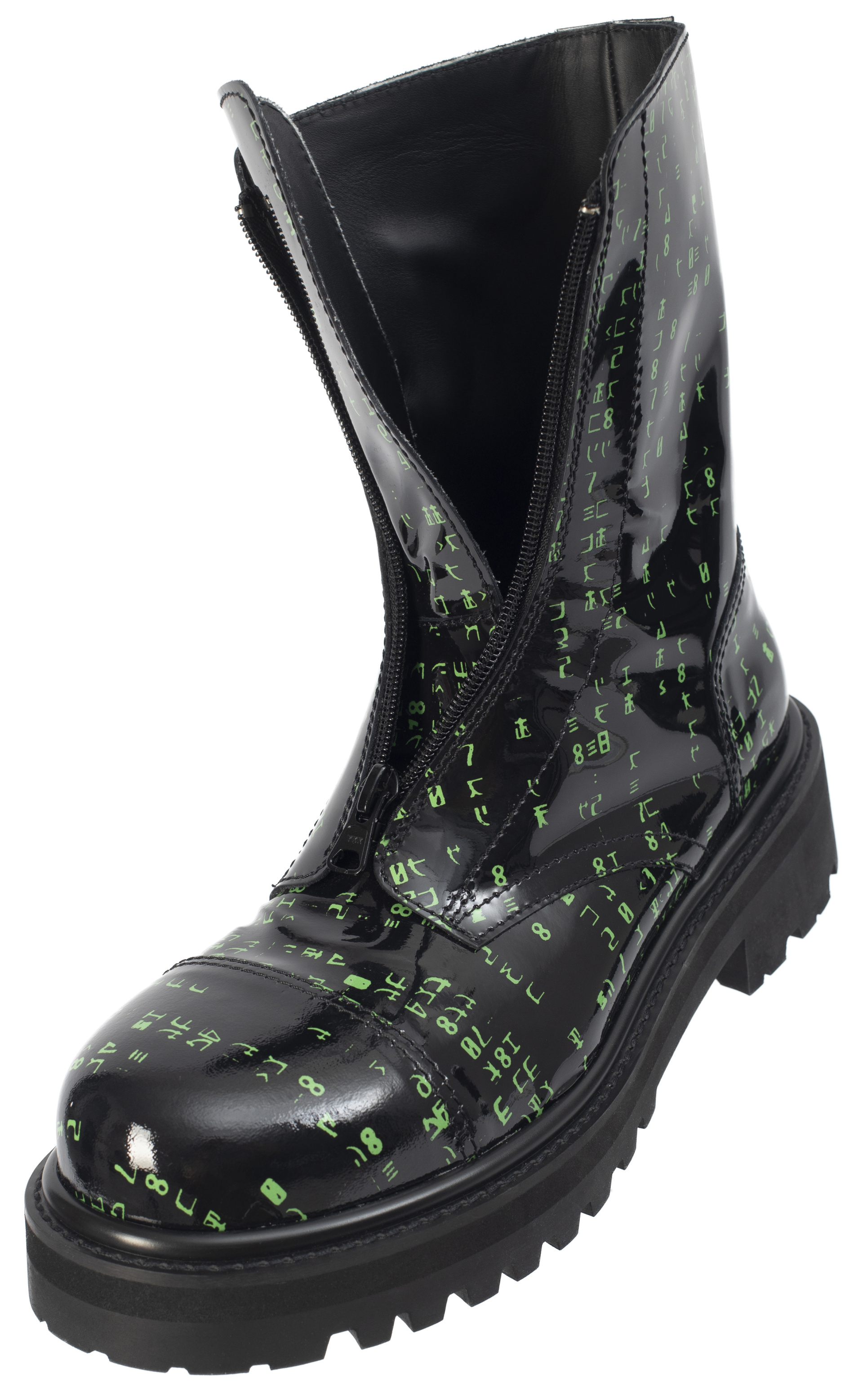 VETEMENTS Ботинки на молнии с принтом Матрица