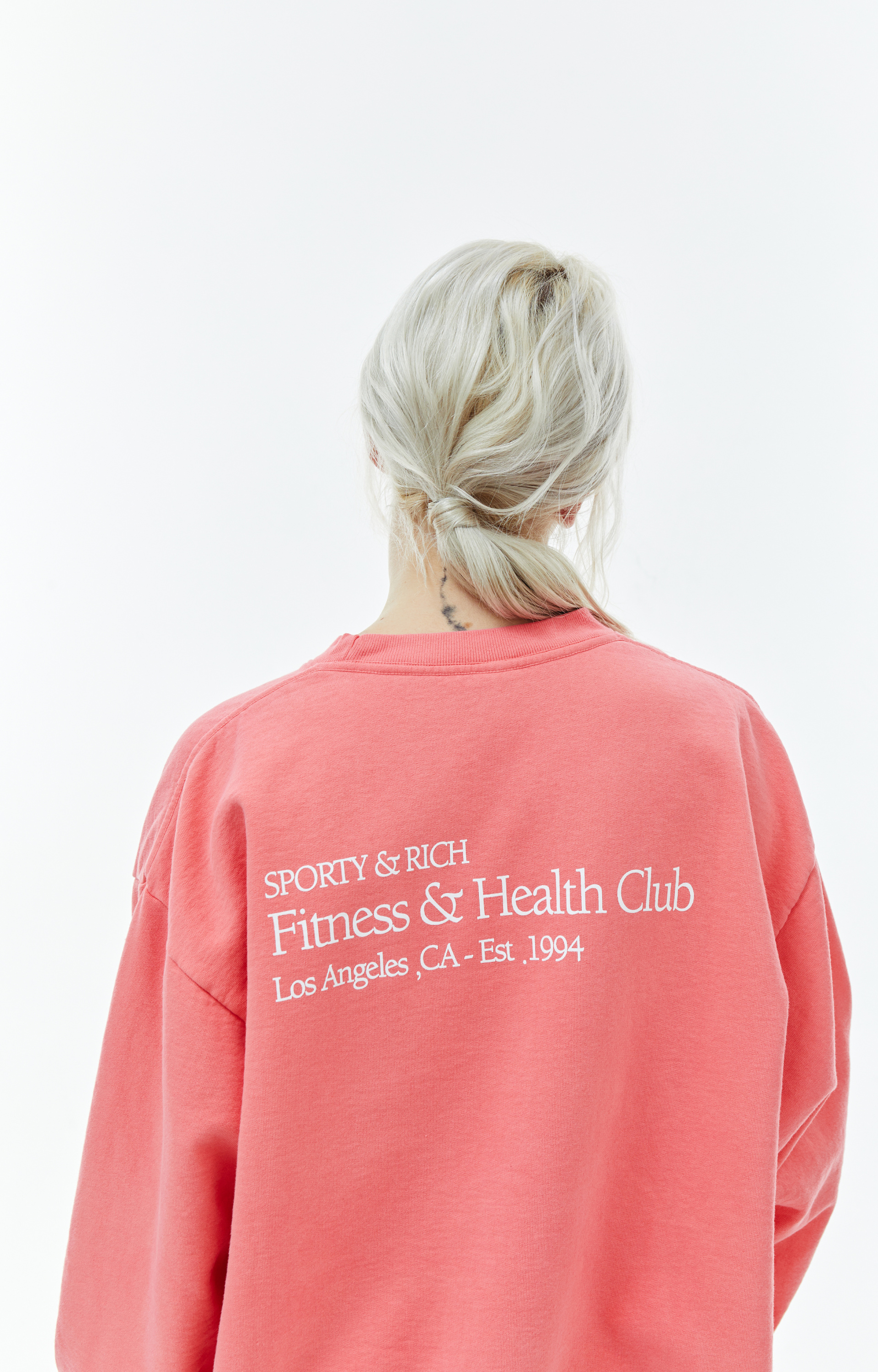 SPORTY & RICH Свитшот с принтом Fitness and Health Club