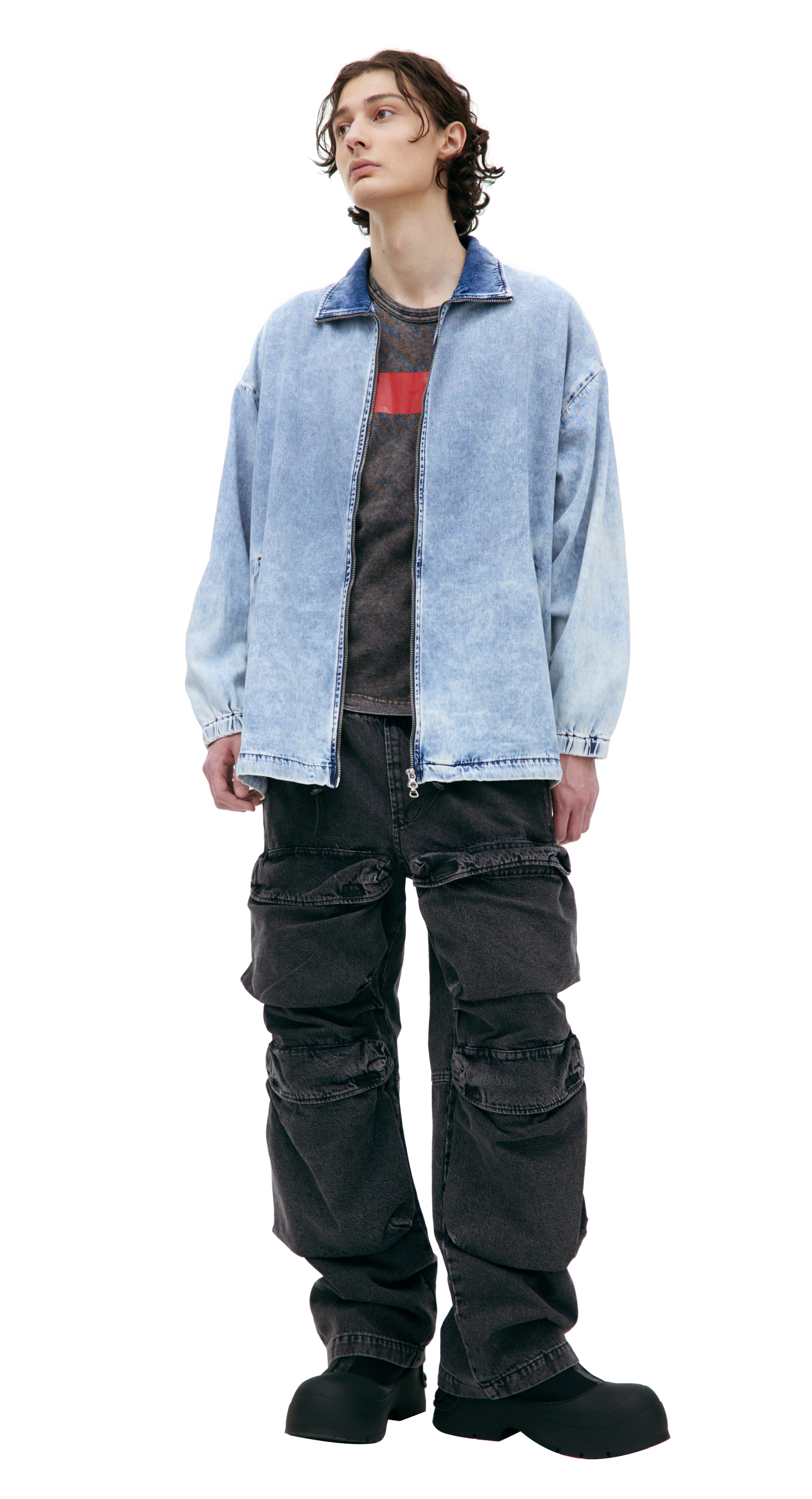 Diesel Джинсовая куртка с высоким воротом