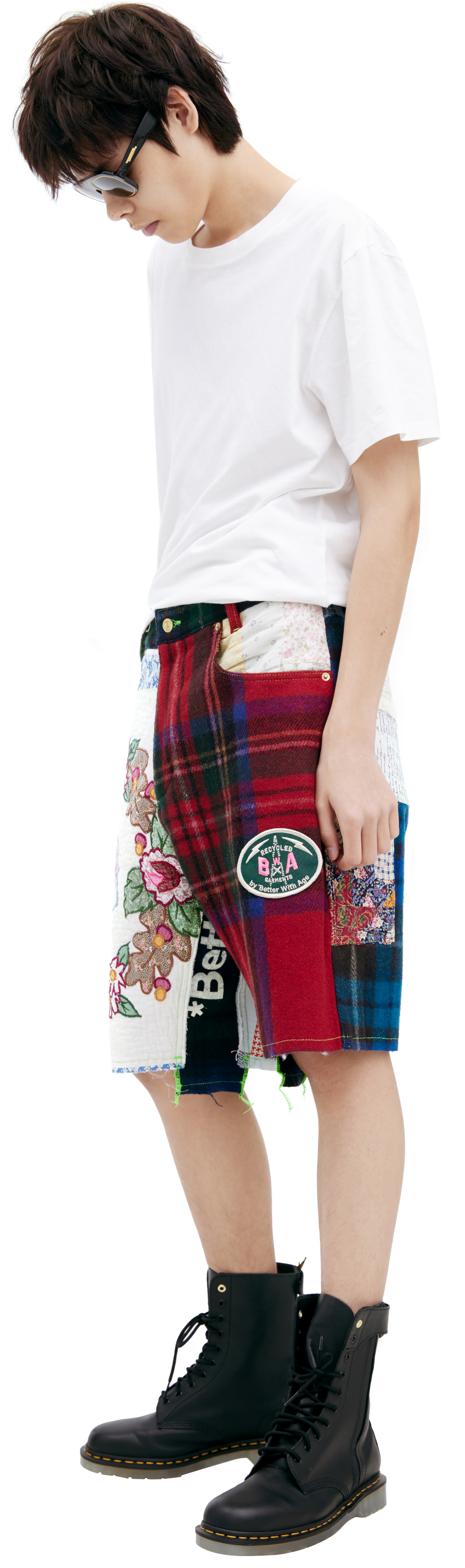 BETTER WITH AGE Комбинированные шорты из хлопка