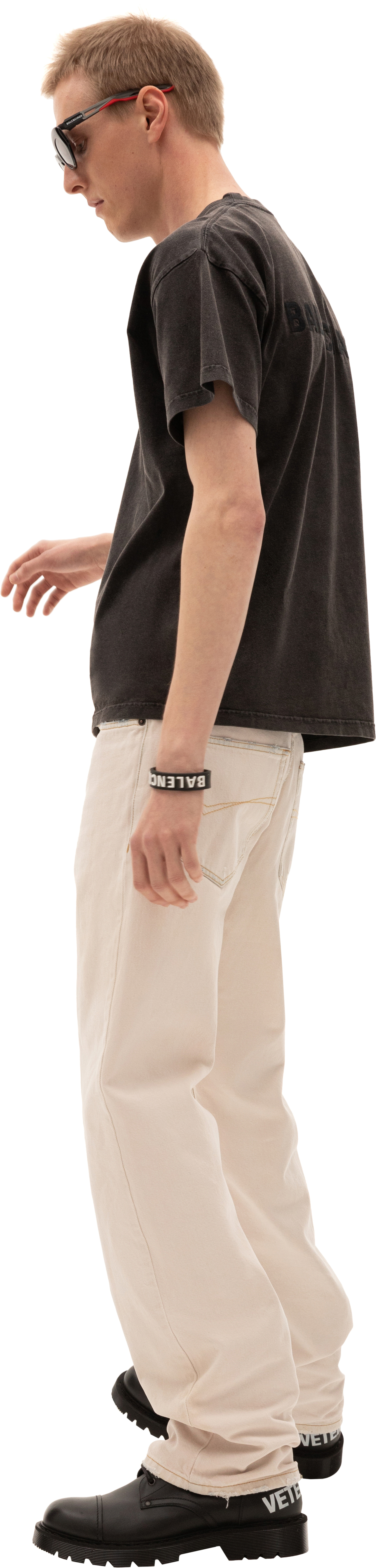 Balenciaga Выцветшая Футболка с логотипом