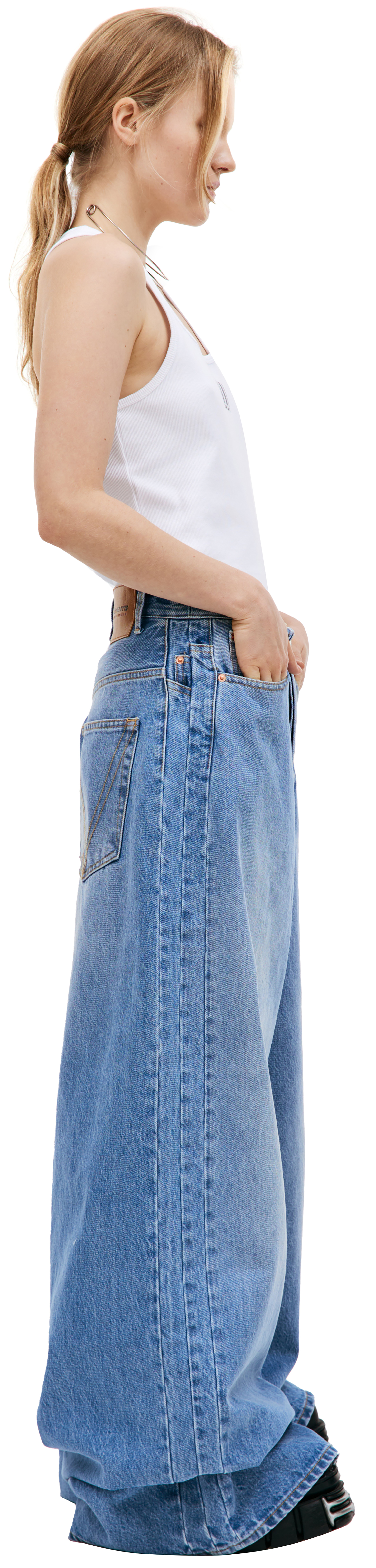 VETEMENTS Широкие джинсы с высокой талией