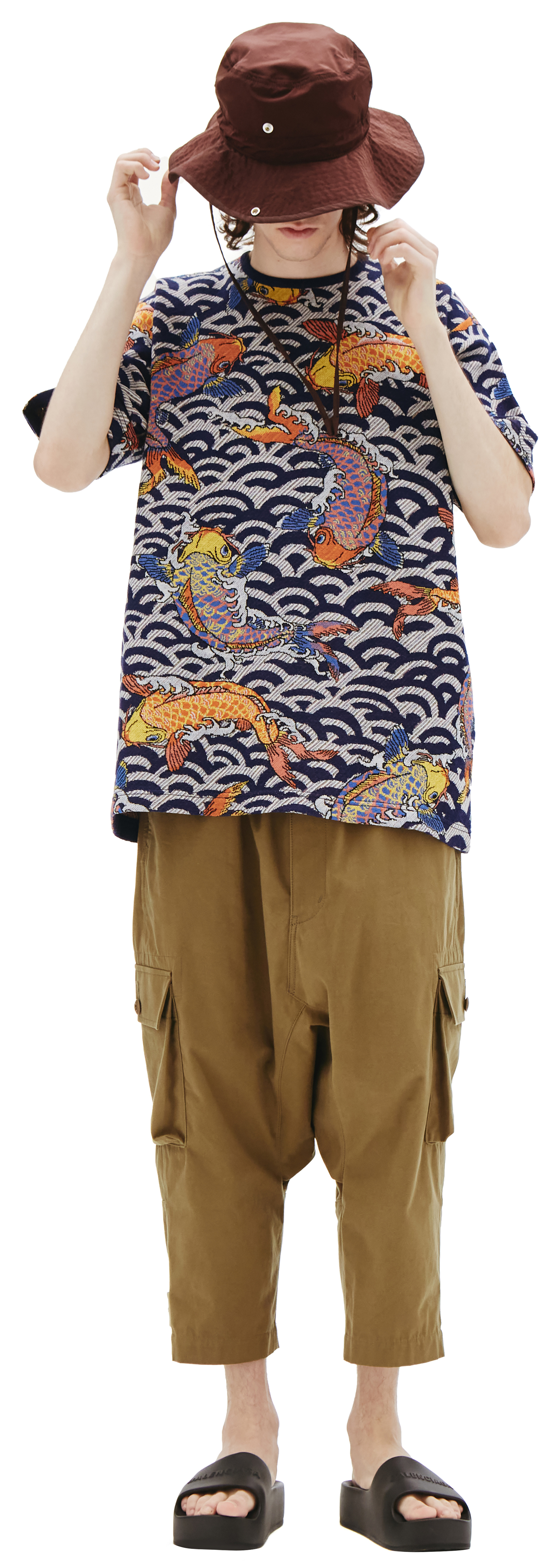 Junya Watanabe Вязаная футболка с монопринтом