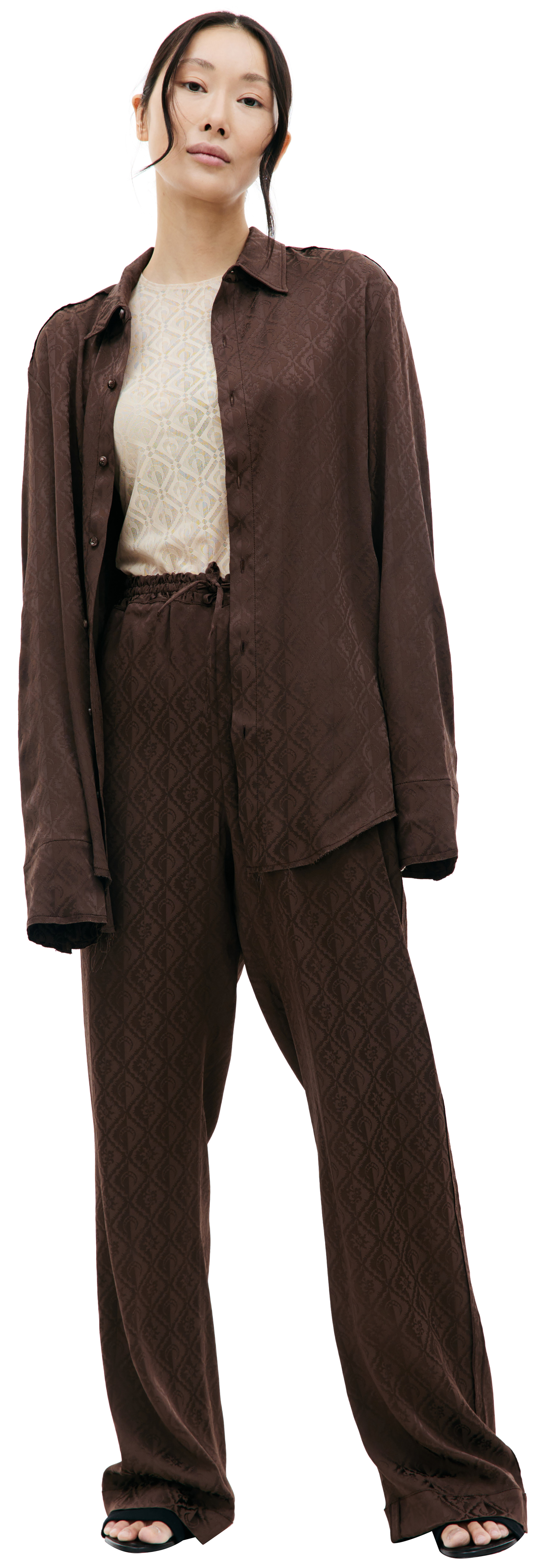 MARINE SERRE Рубашка с монограммой Moon