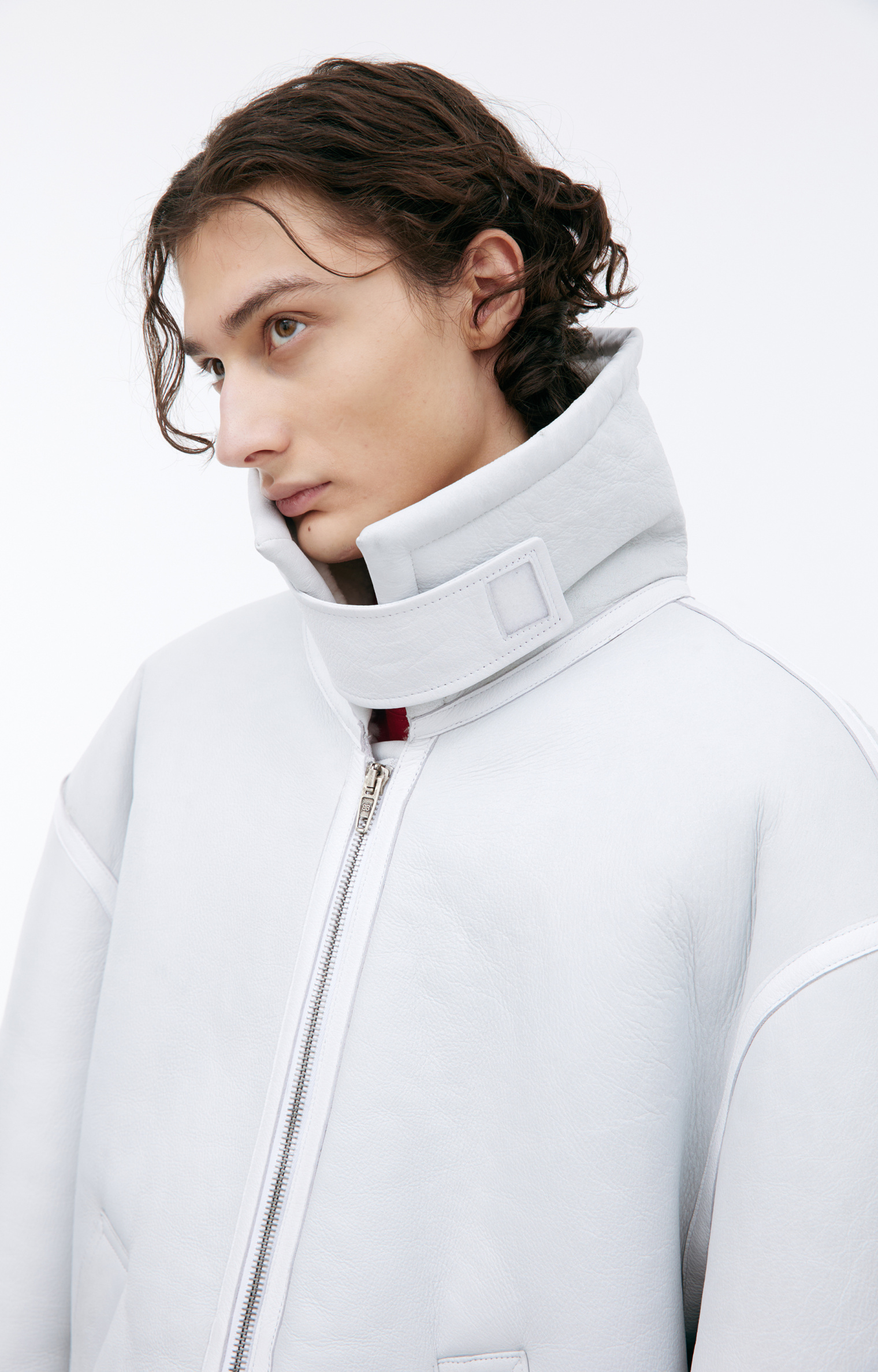 Balenciaga Белая дубленка из кожи