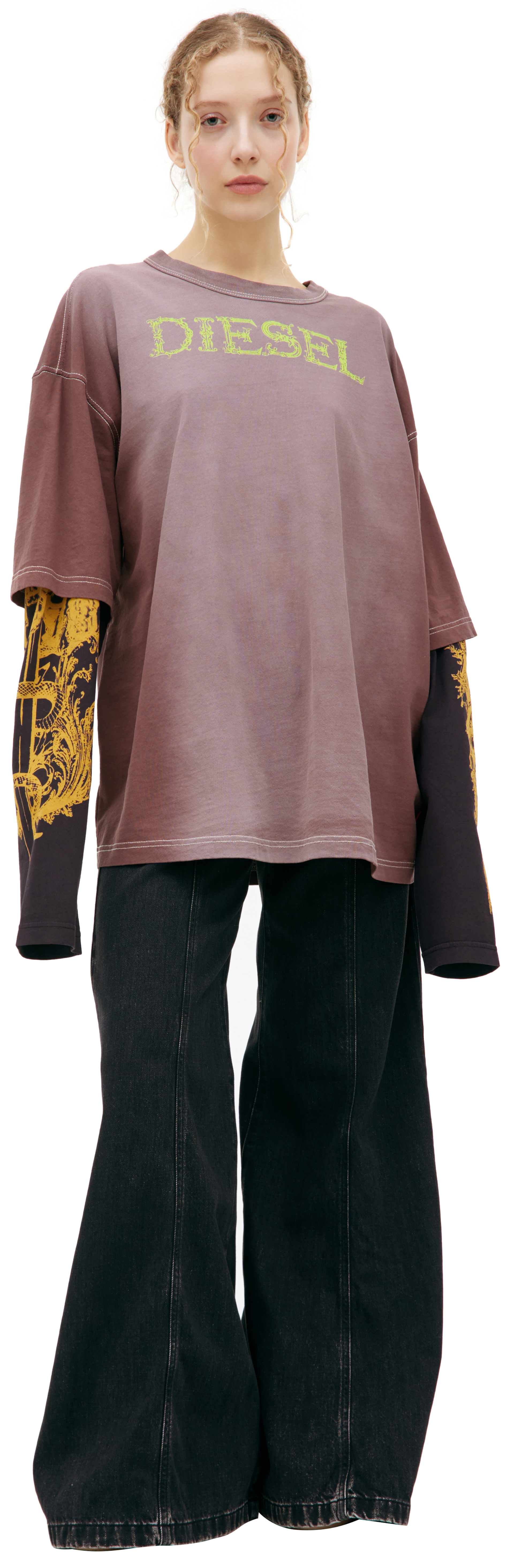 Diesel Двуслойный лонгслив с логотипом