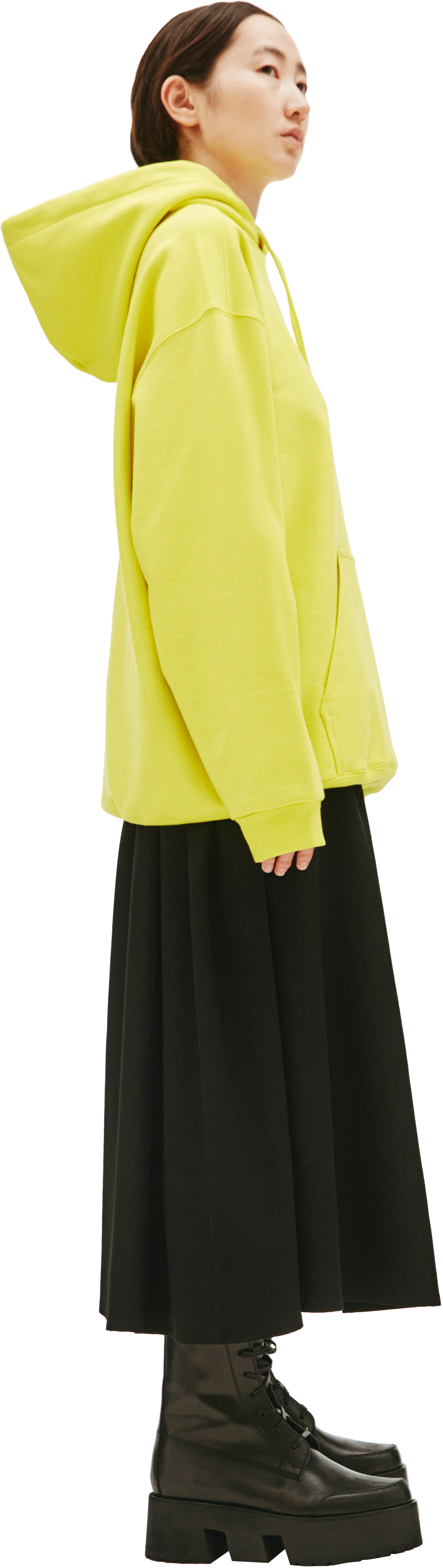 Balenciaga Желтое худи с логотипом