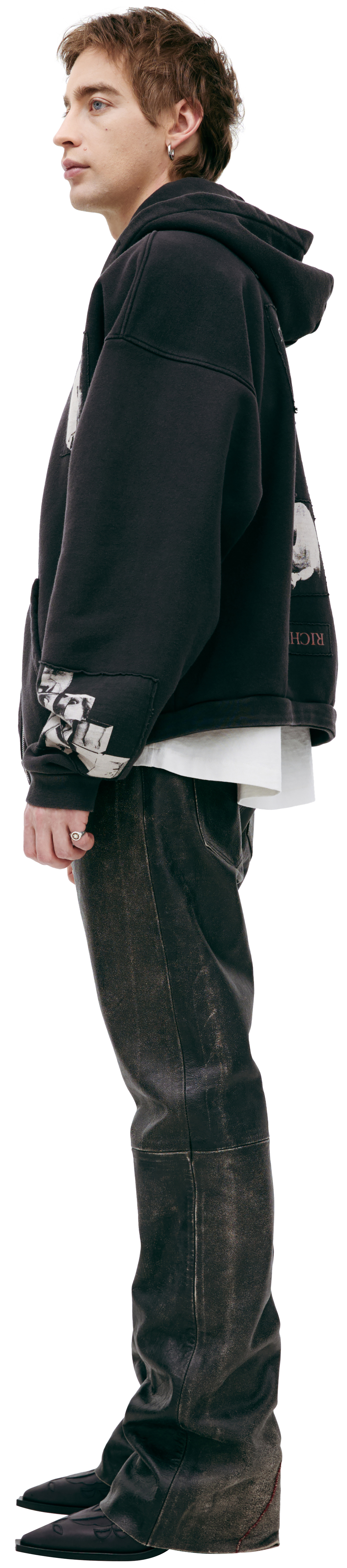 Enfants Riches Déprimés Черное худи с патчами