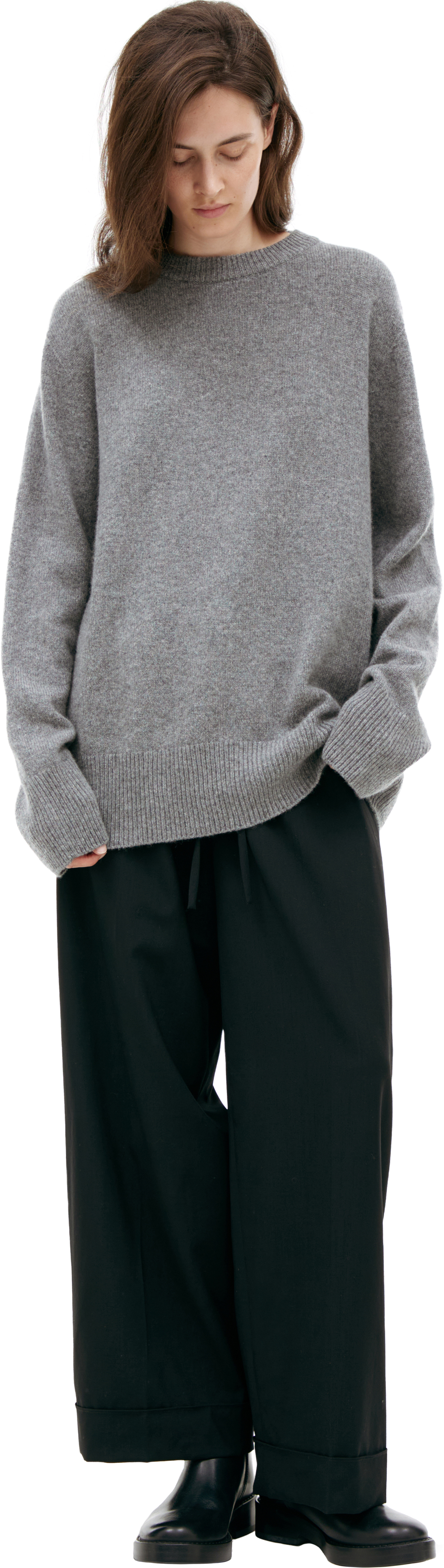 The Row Серый свитер из шерсти