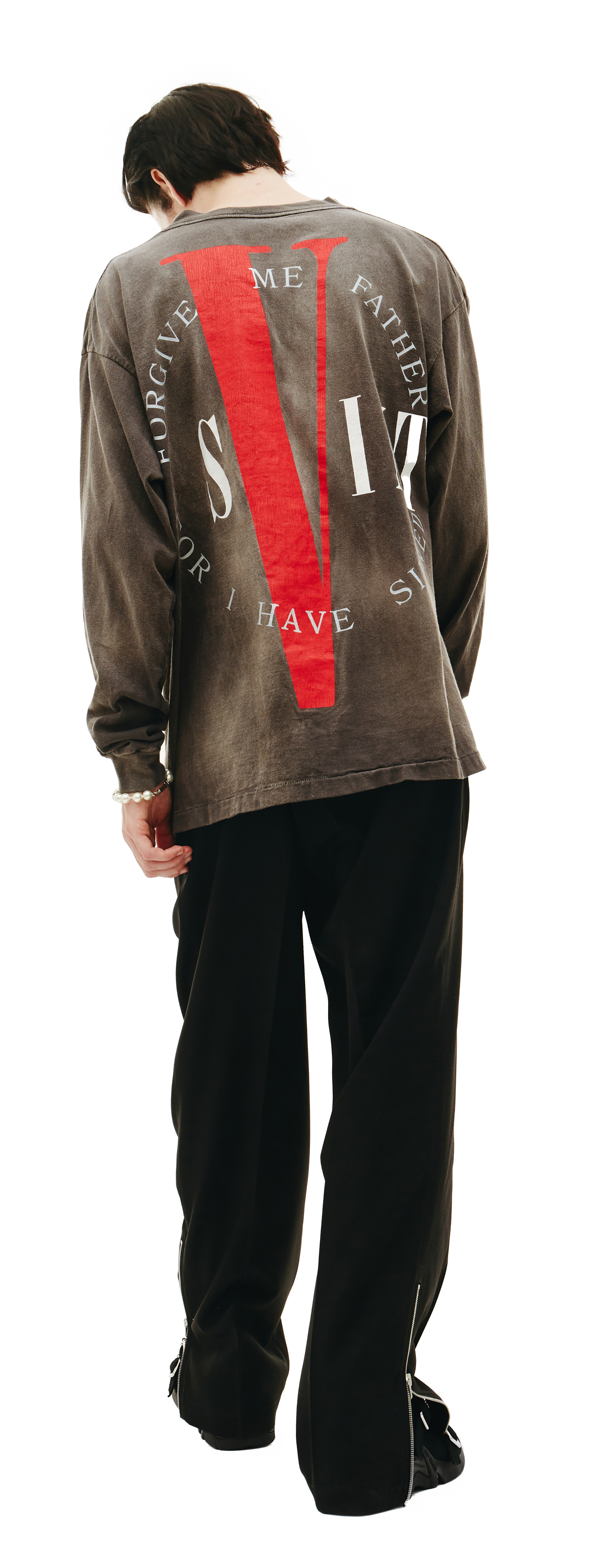 Saint Michael Лонгслив с принтом Vlone x Saint Michael