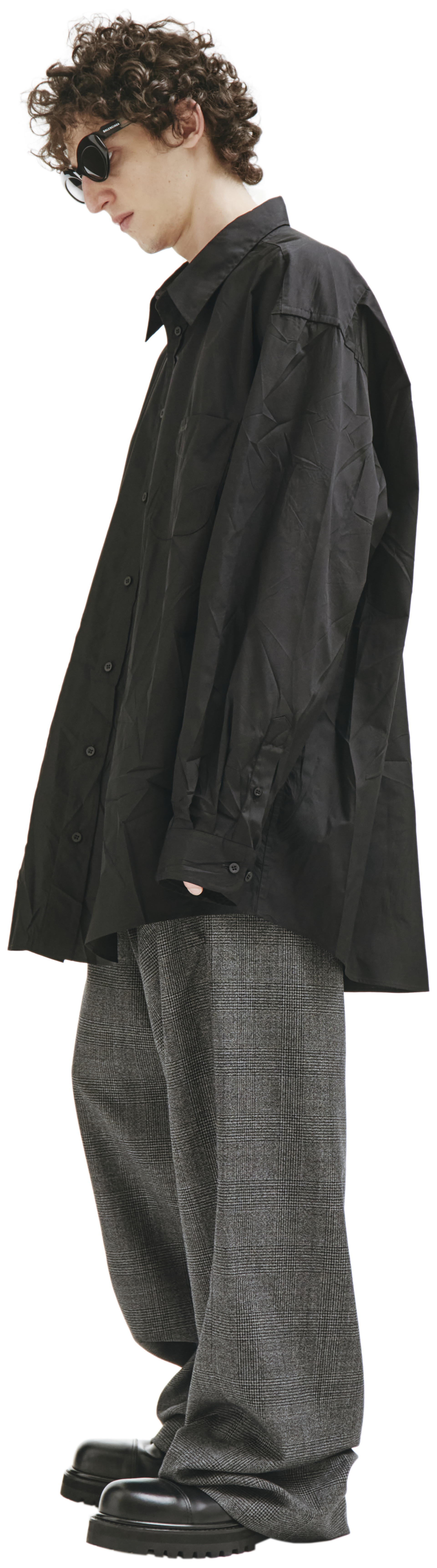 Balenciaga Черная оверсайз рубашка