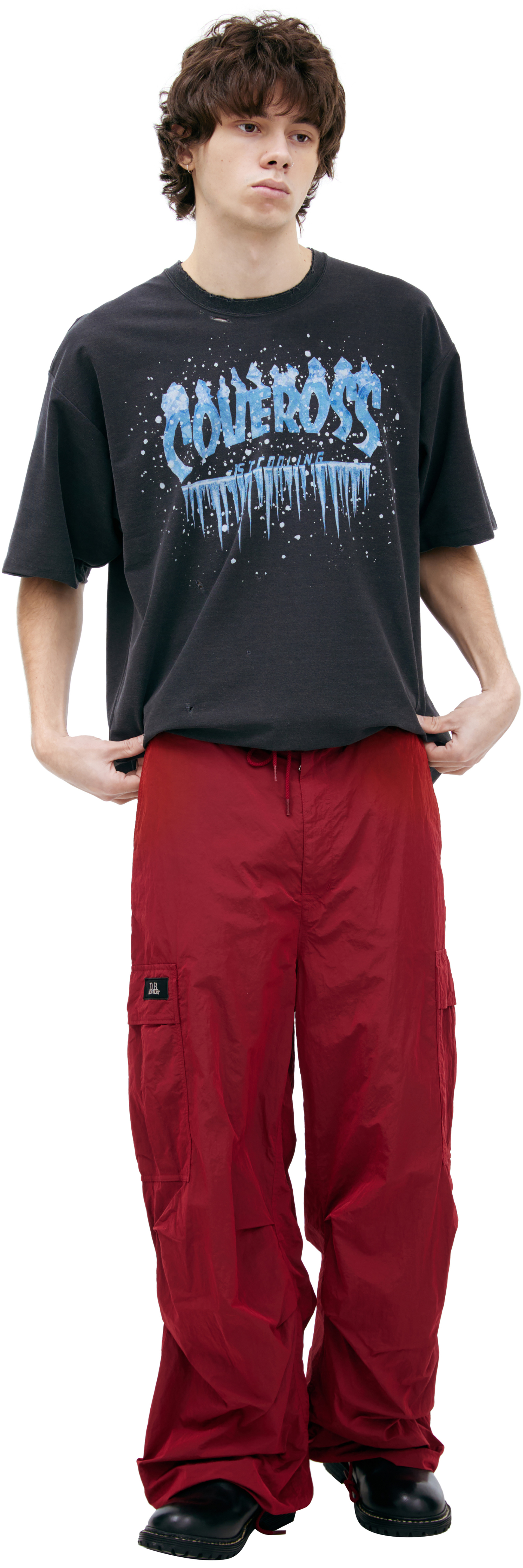 Doublet Красные брюки из нейлона