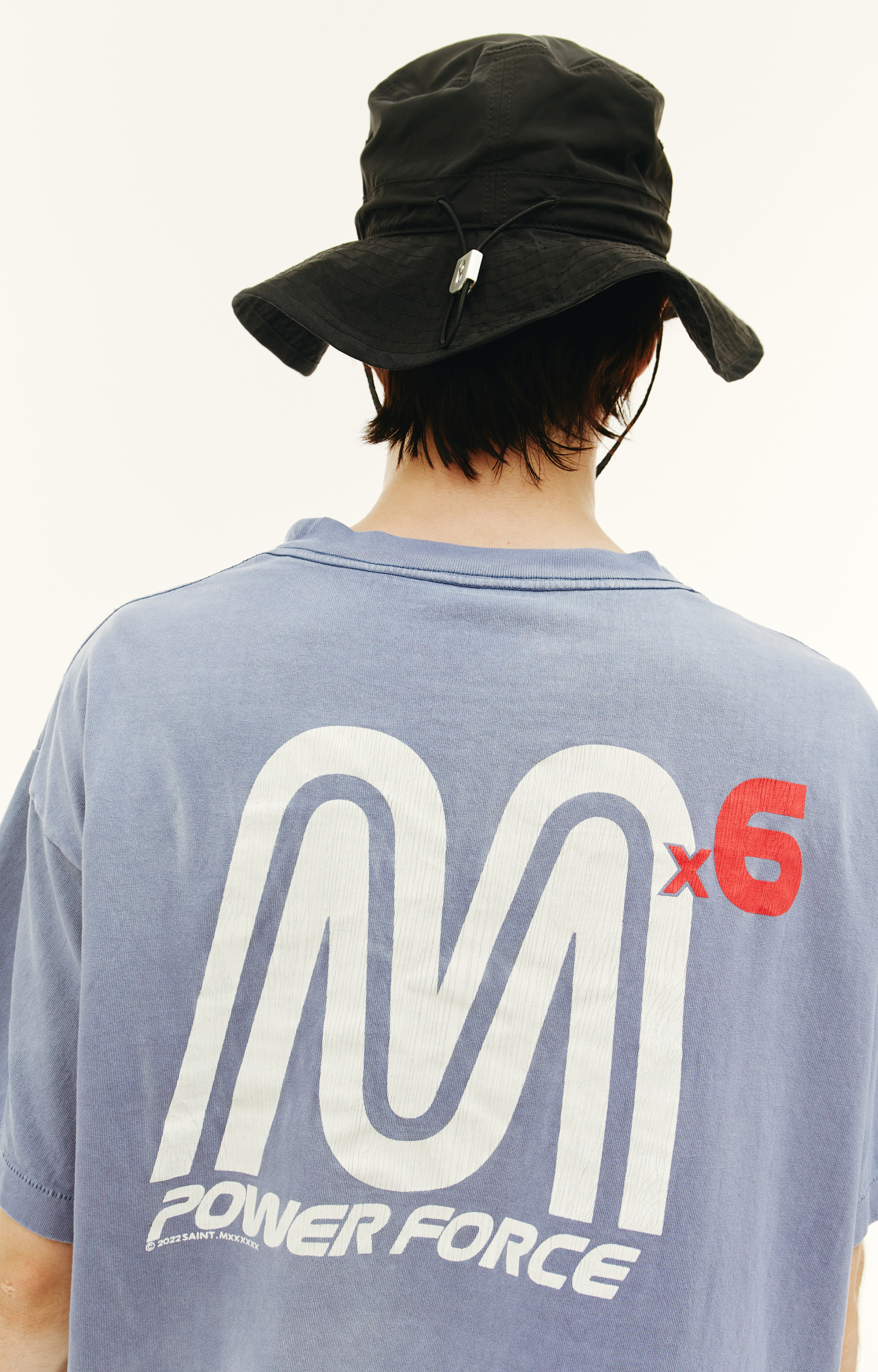 Saint Michael Оверсайз футболка с принтом Saint power