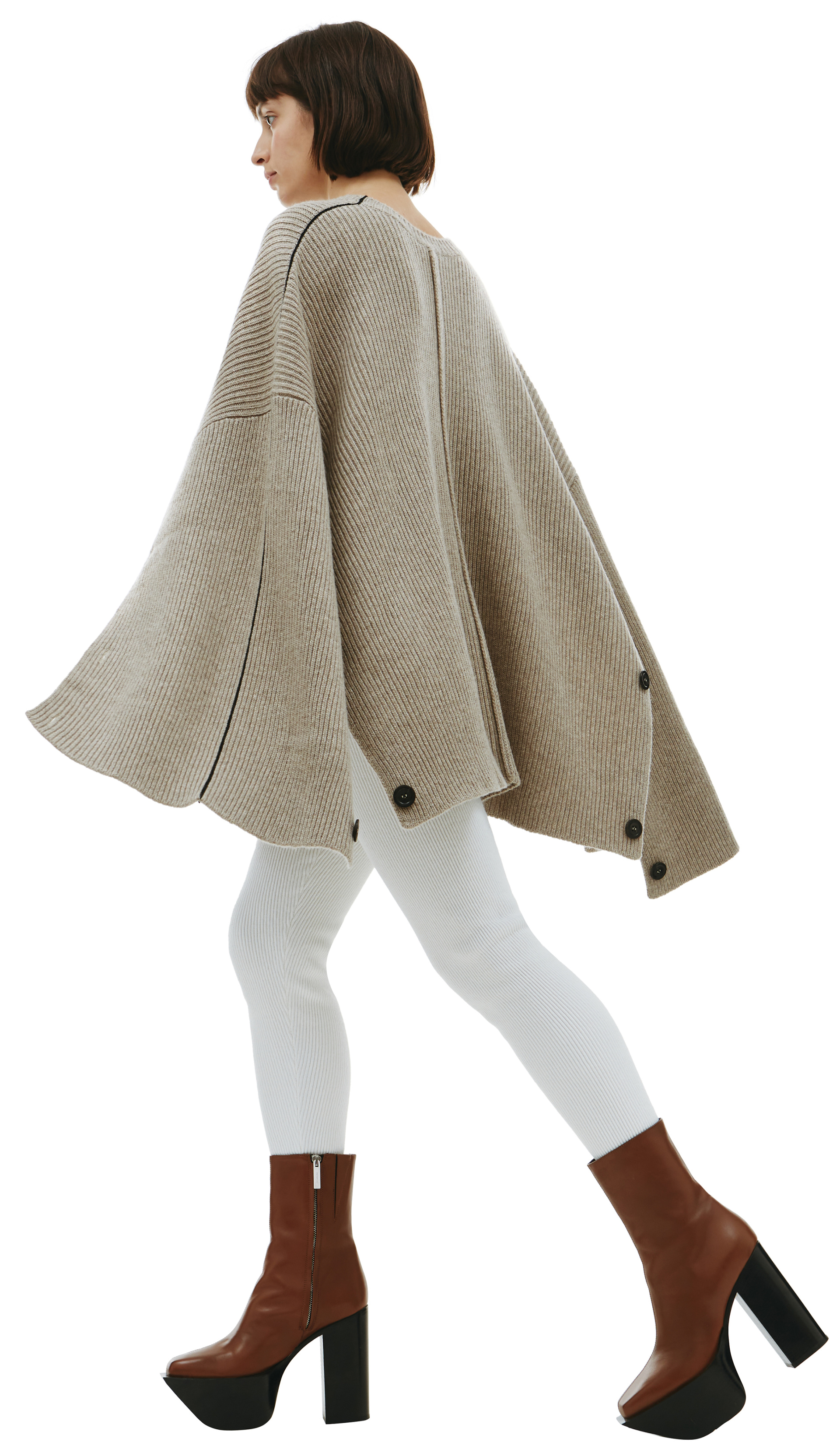 PETER DO Шерстяной свитер-пончо