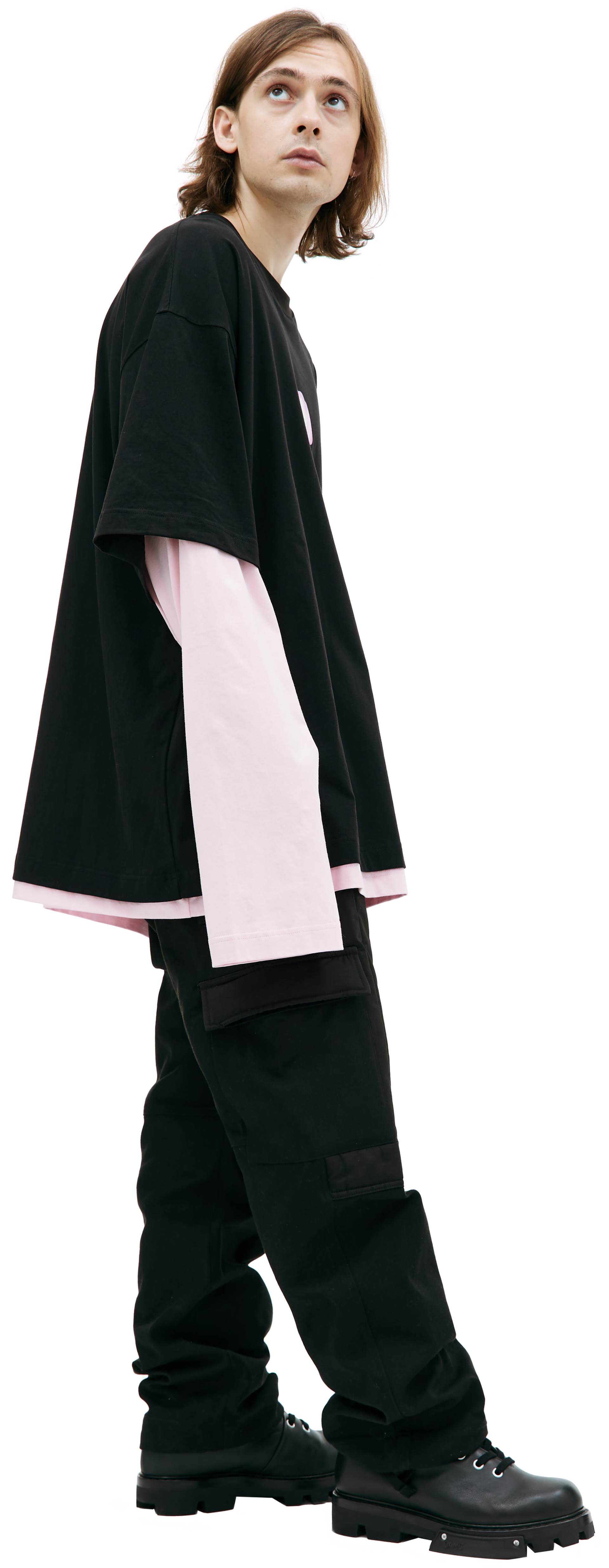 VETEMENTS Оверсайз лонгслив с принтом