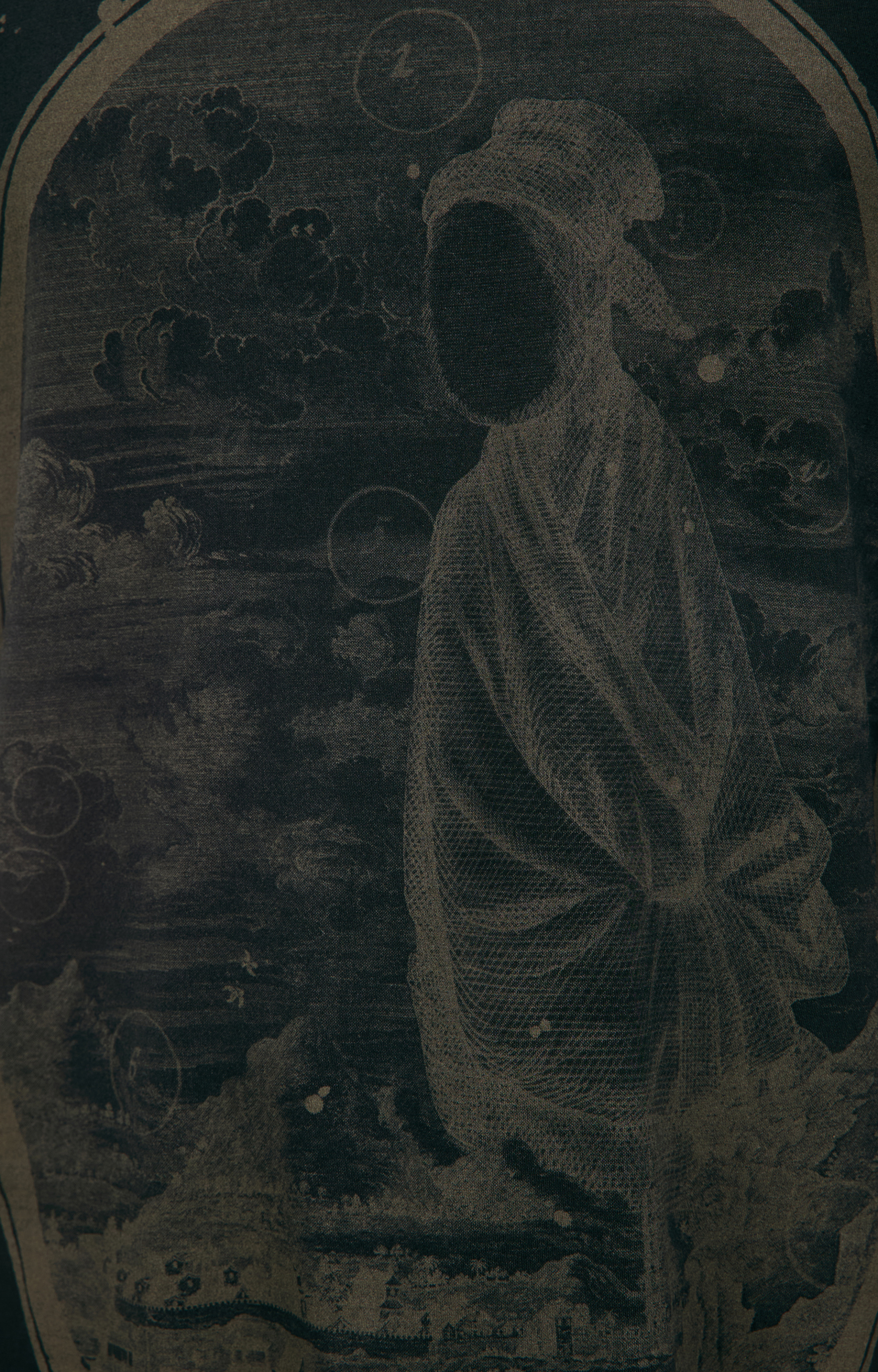 Ziggy Chen Черная футболка с принтом