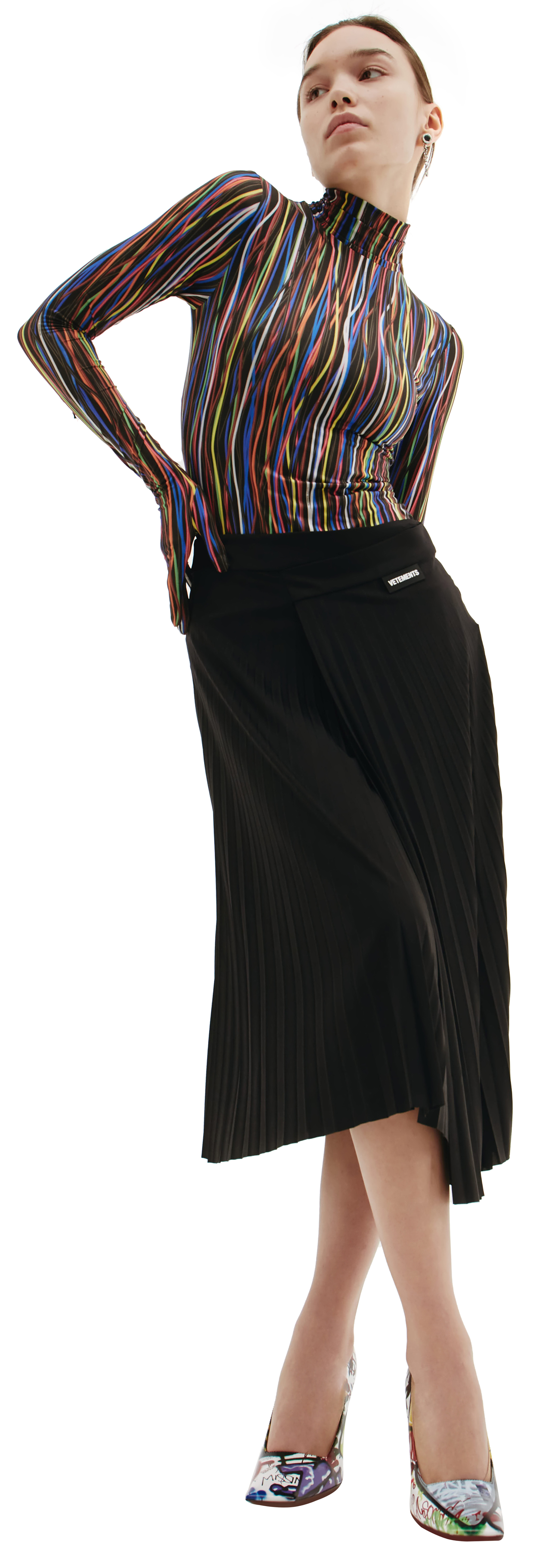 VETEMENTS Плиссированная юбка с запахом