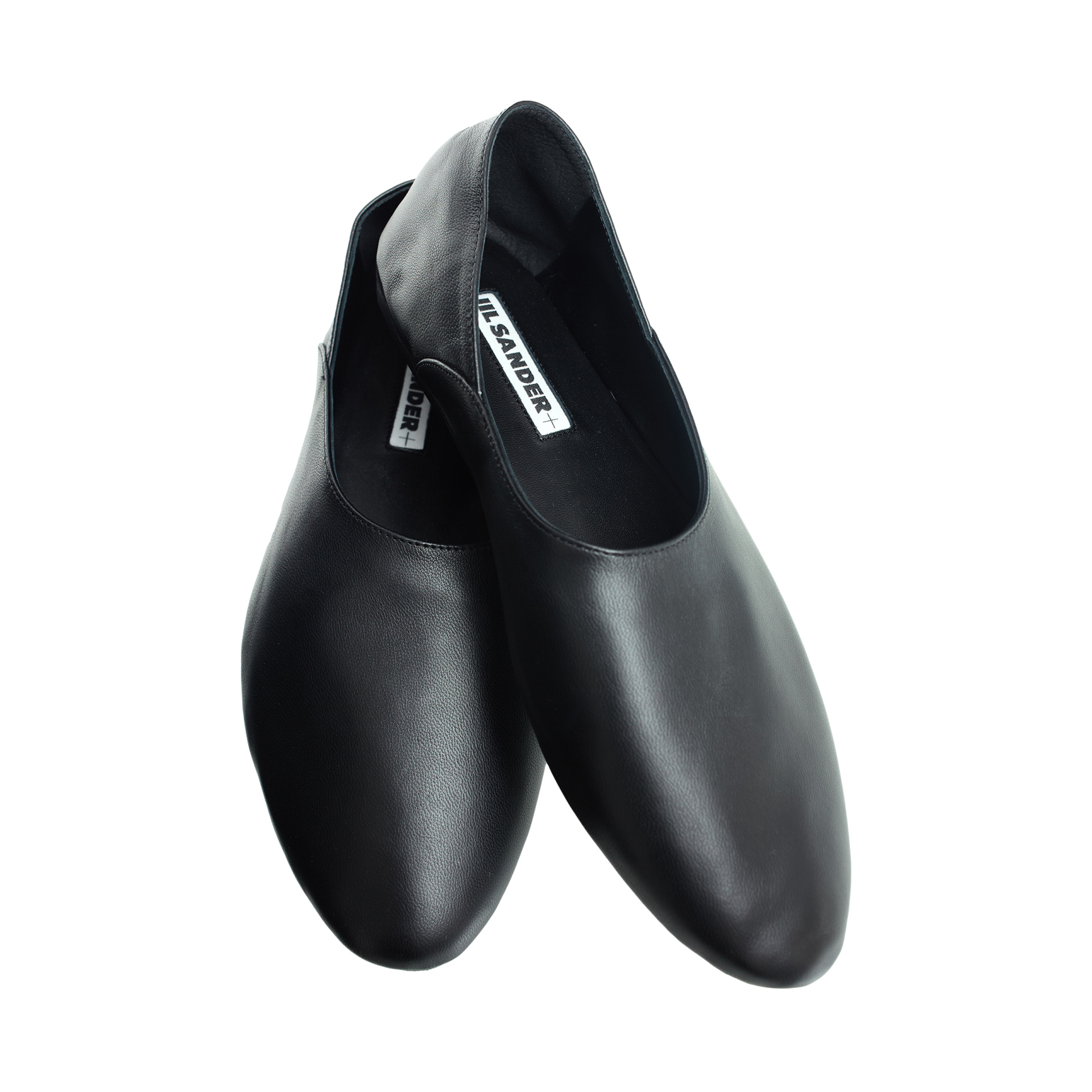 Jil Sander Черные кожаные слипоны