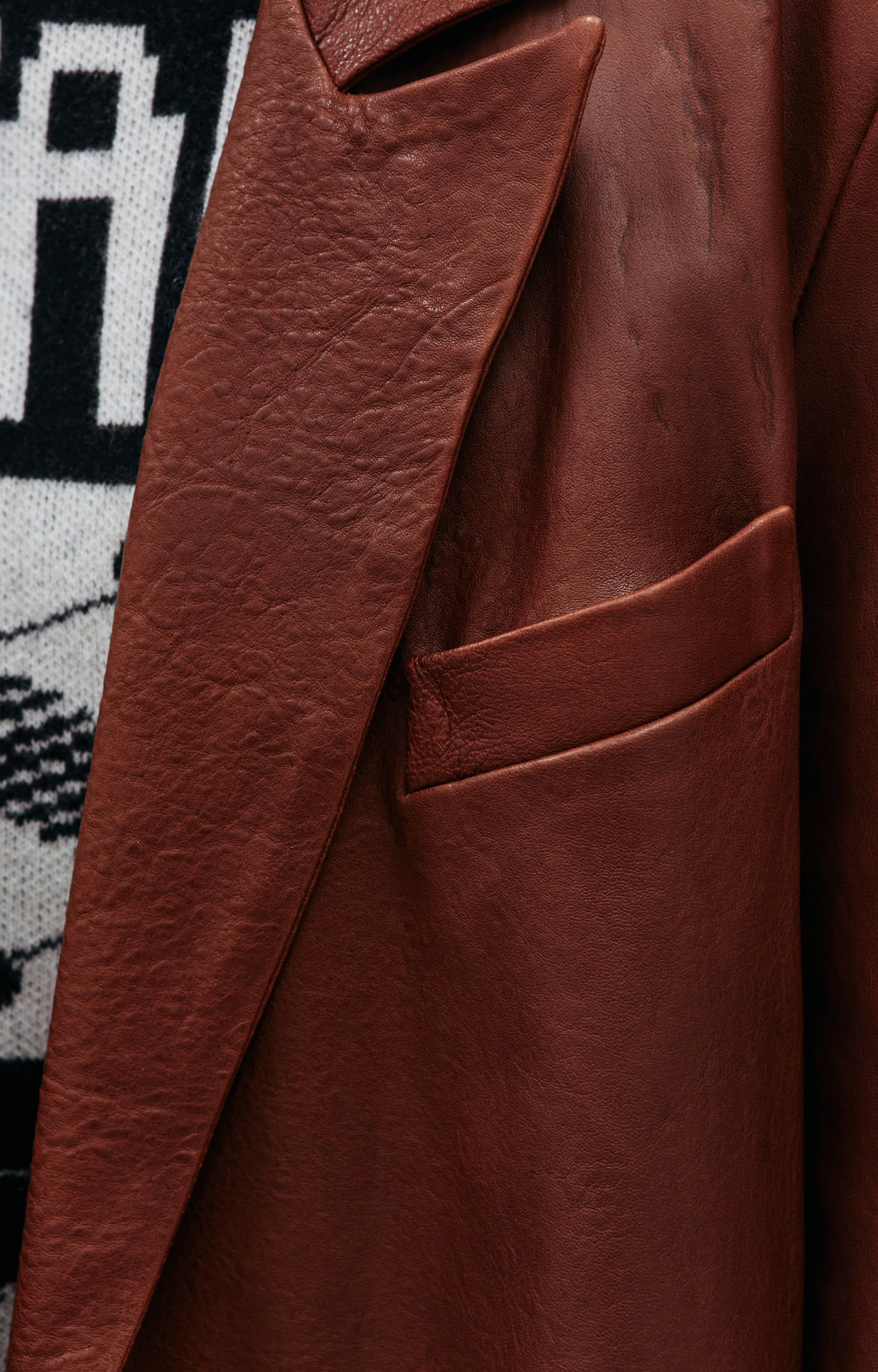 Enfants Riches Déprimés Кожаный пиджак без пуговиц