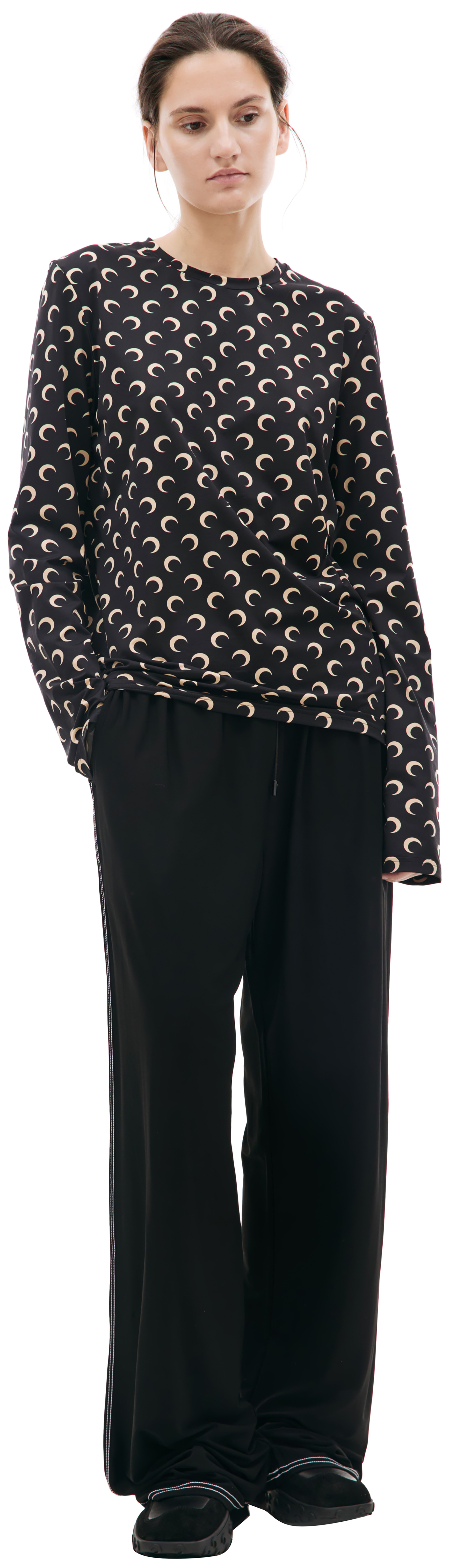 MARINE SERRE Лонгслив с монопринтом Moon