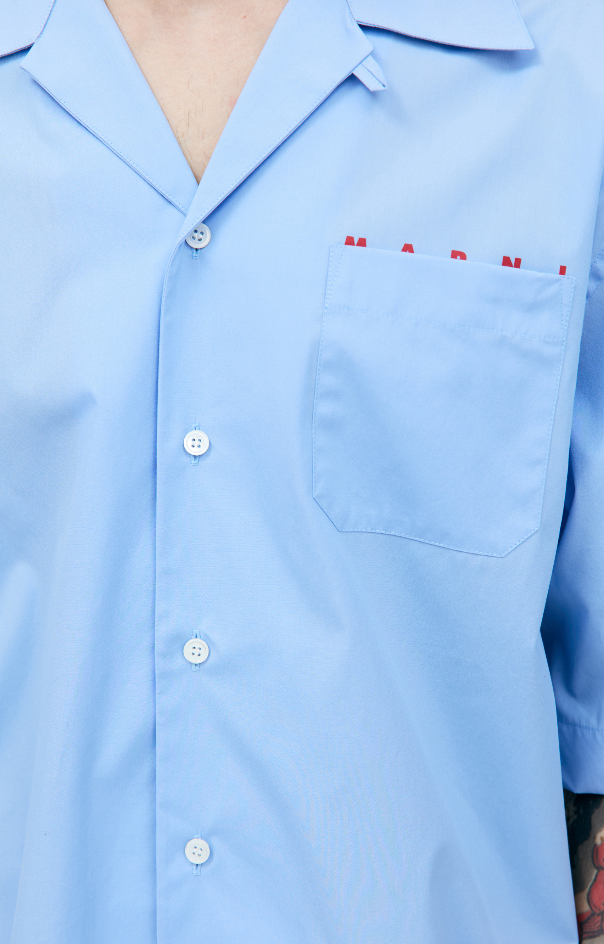 Marni Хлопкова рубашка с коротким рукавом