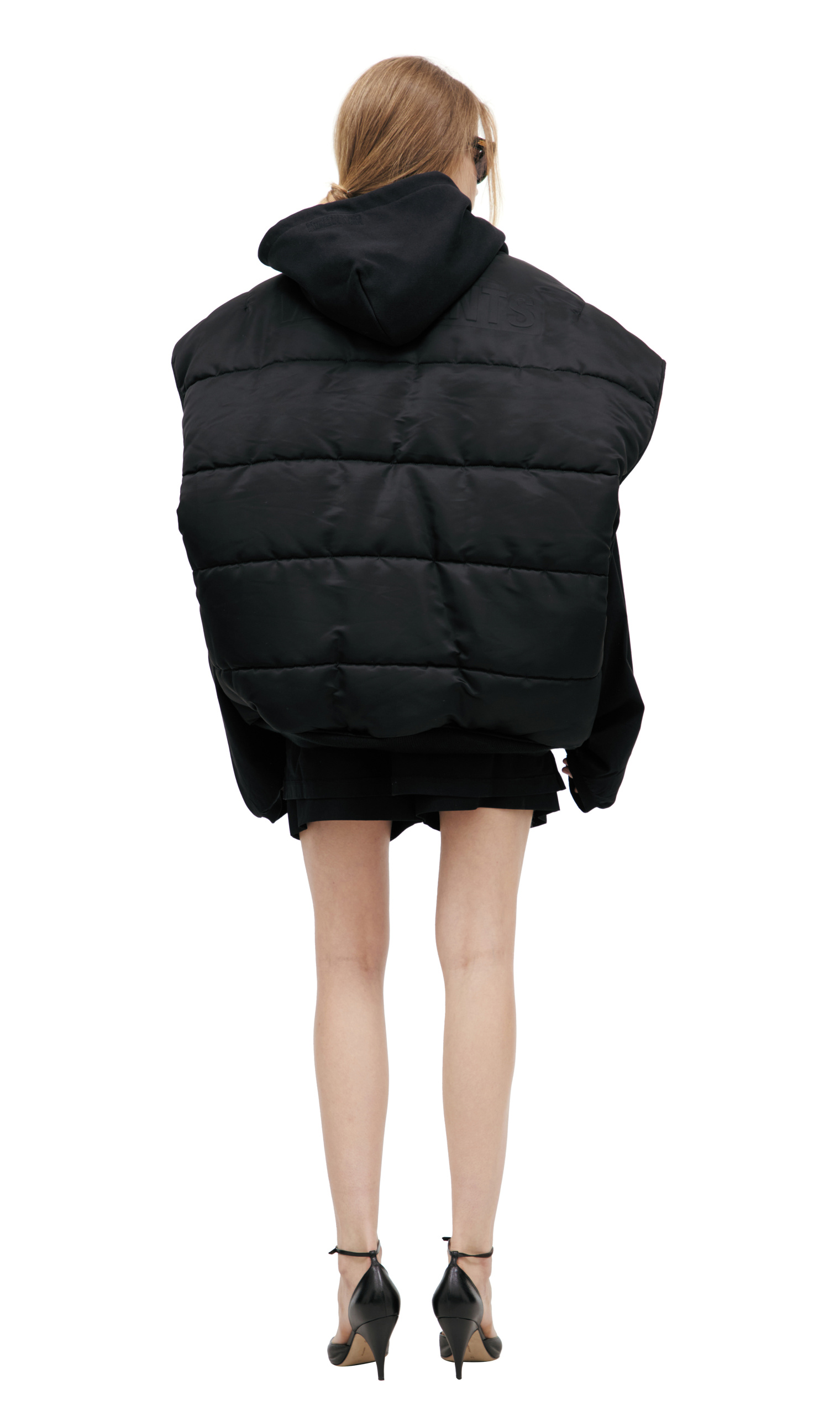 VETEMENTS Двусторонний жилет-бомбер с капюшоном