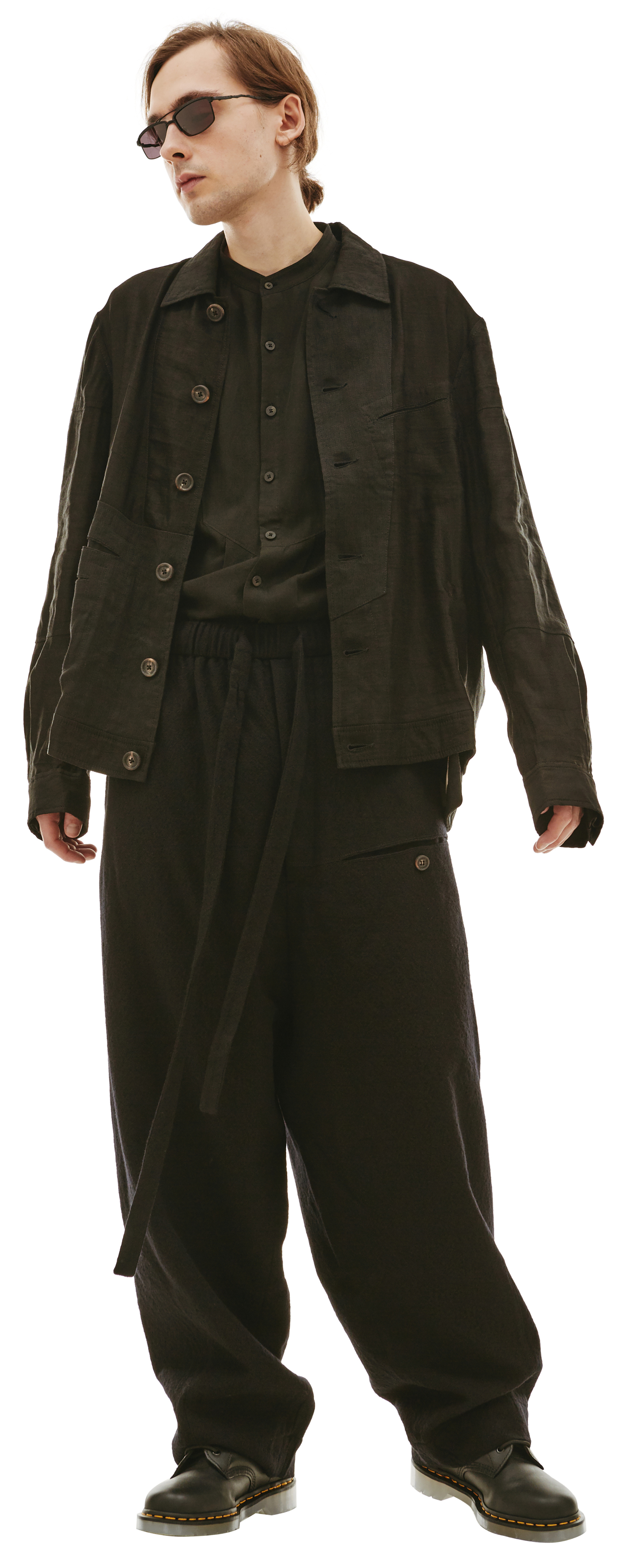 Ziggy Chen Шерстяные брюки на завязках