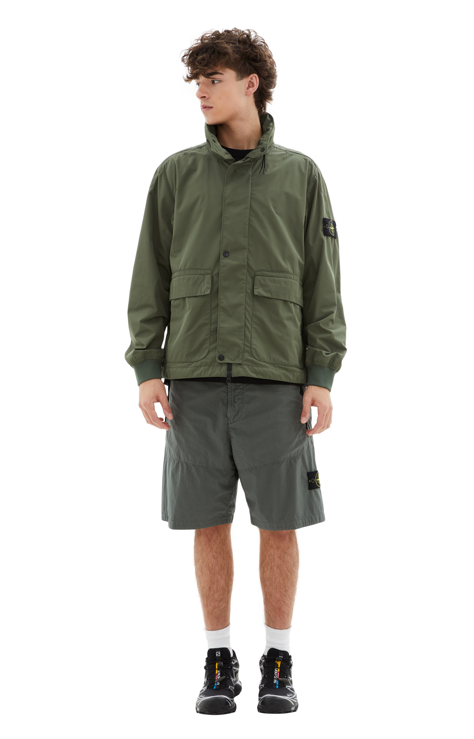 Stone Island Куртка со скрытым капюшоном