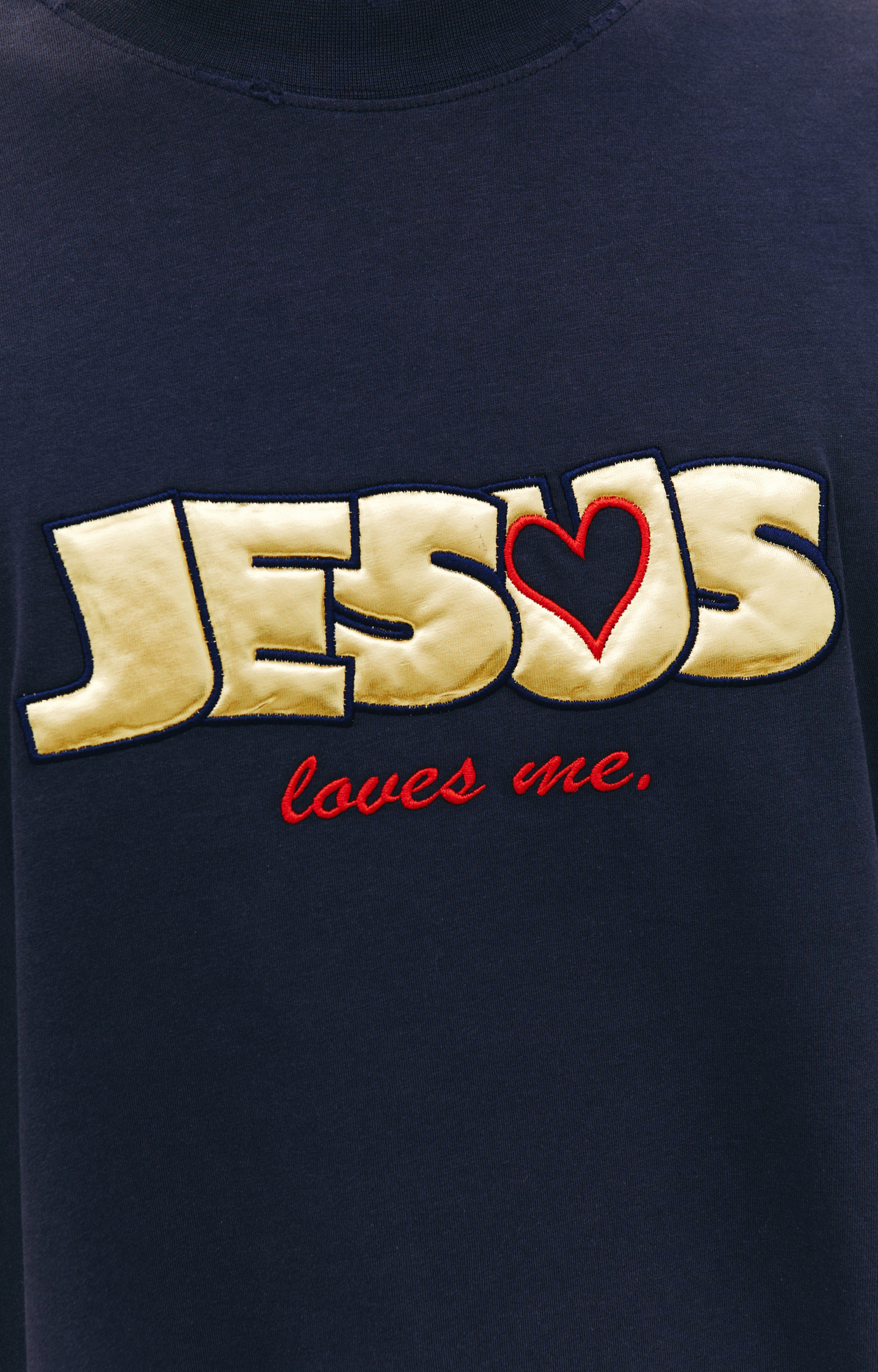 VETEMENTS Оверсайз футболка с патчем Jesus