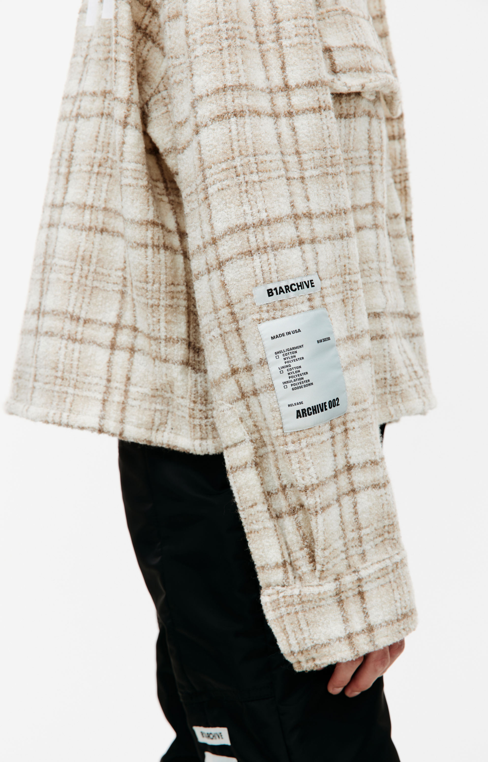 B1ARCHIVE Клетчатая рубашка с логотипом