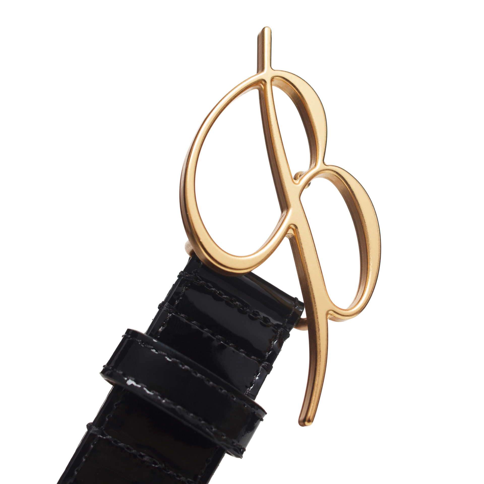 Blumarine Лакированный ремень с металлической пряжкой