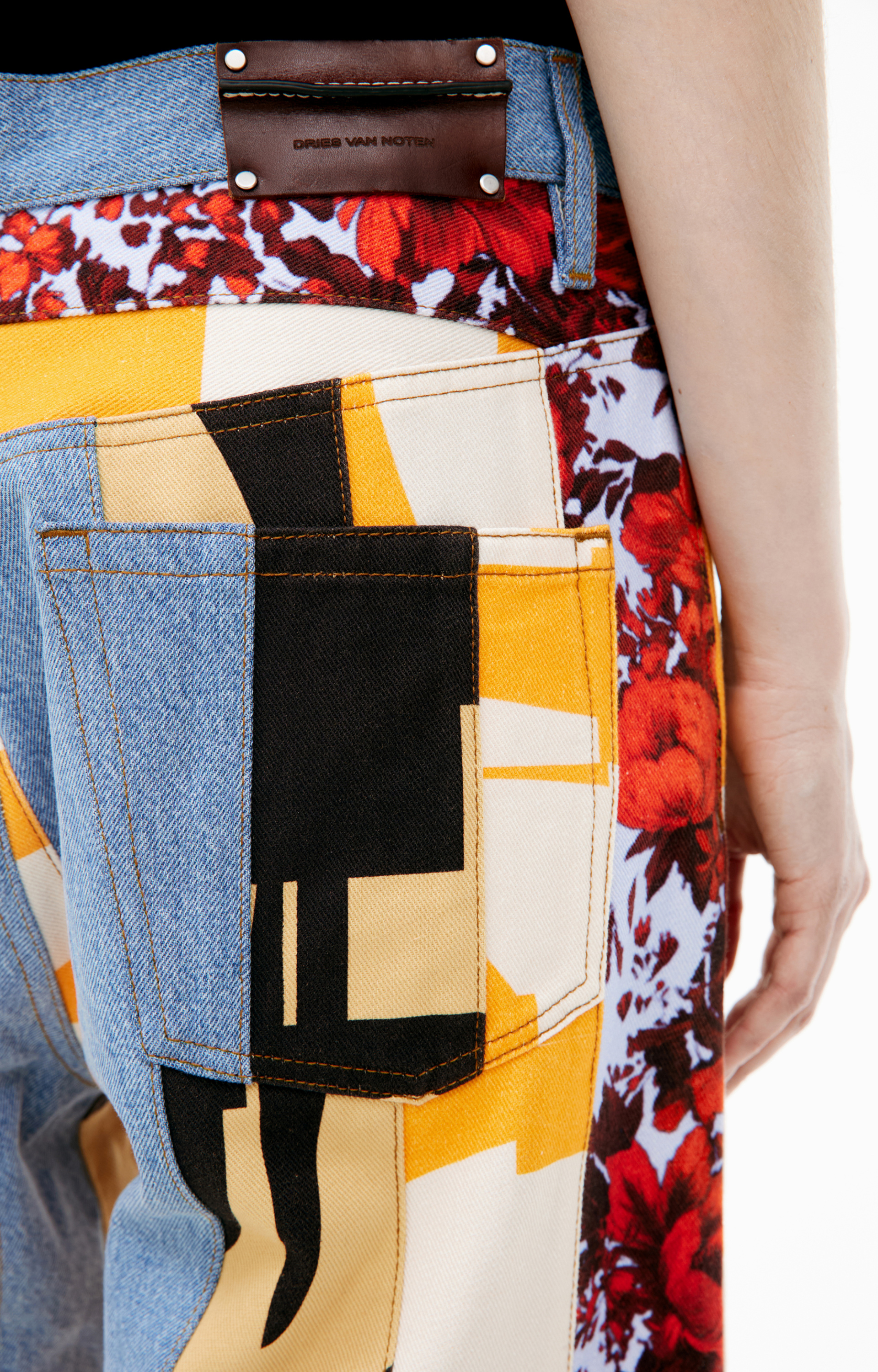 Dries Van Noten Джинсы в стиле пэтчворк