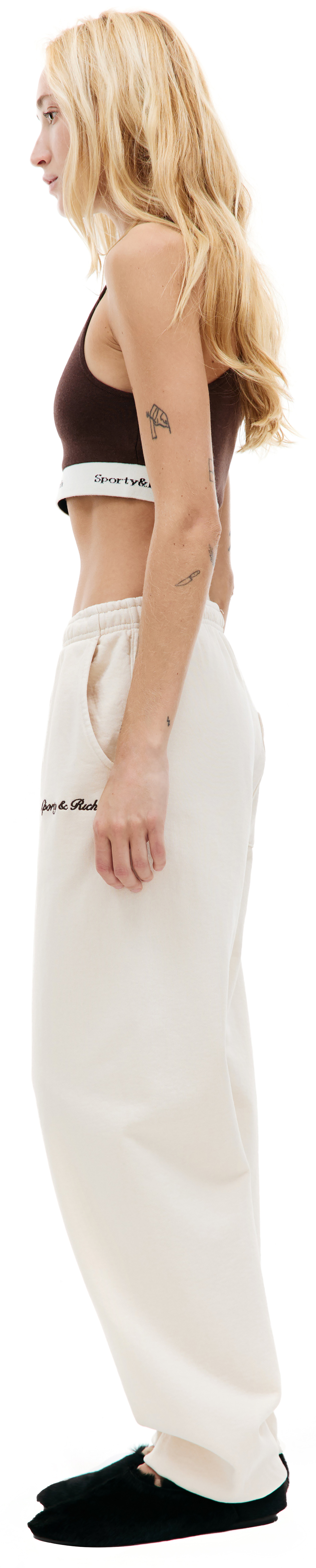 SPORTY & RICH Спортивные брюки с вышивкой логотипа