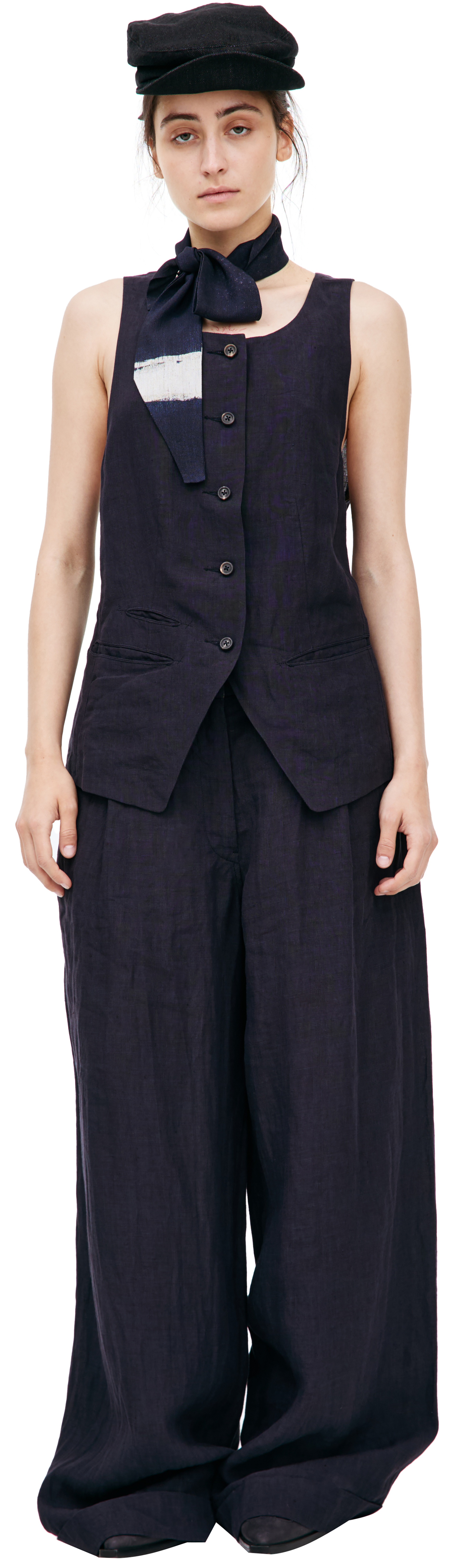 Ziggy Chen Льняной жилет в клетку